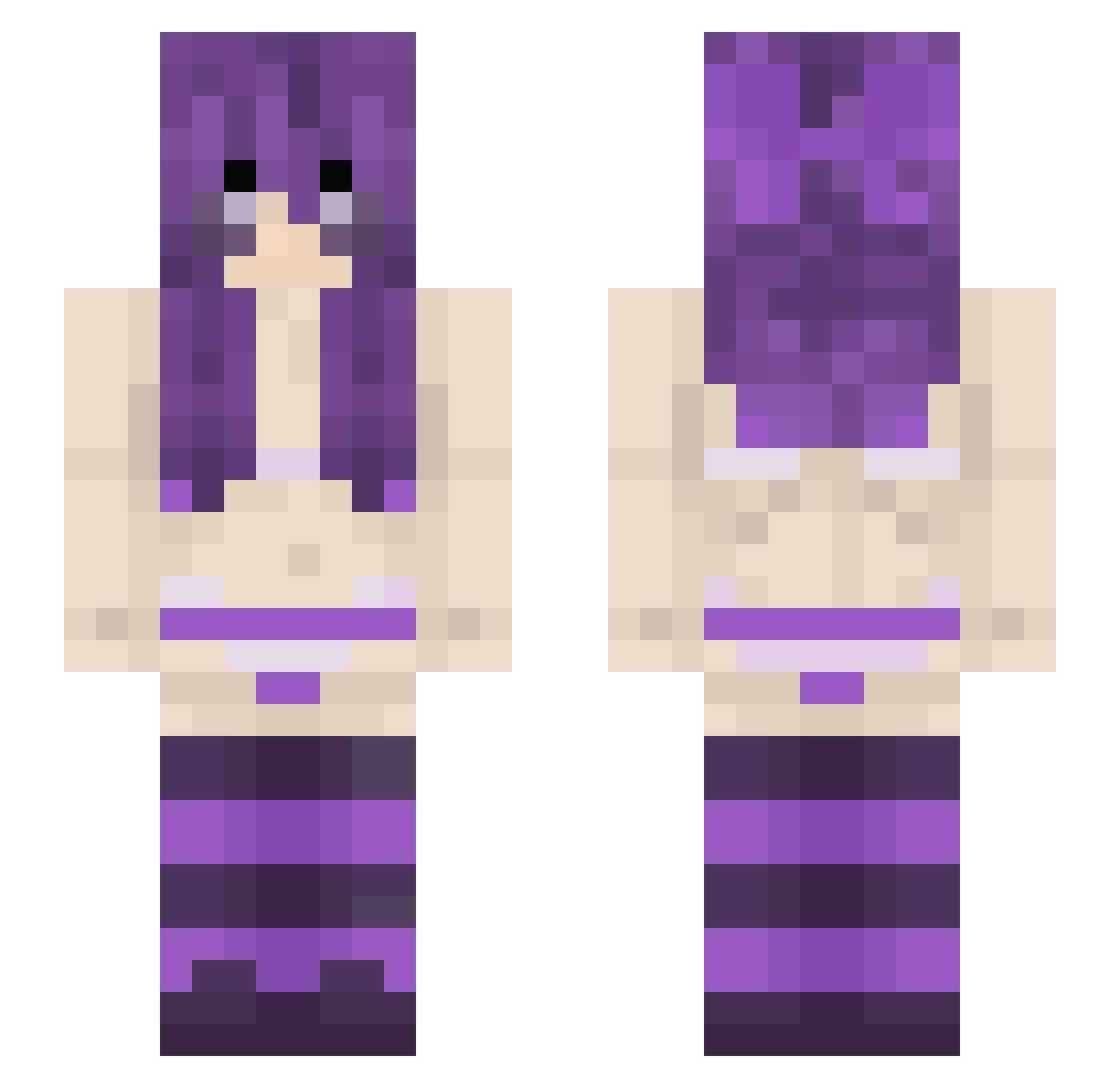 TTOJlO3EHb Minecraft skin, front and back view