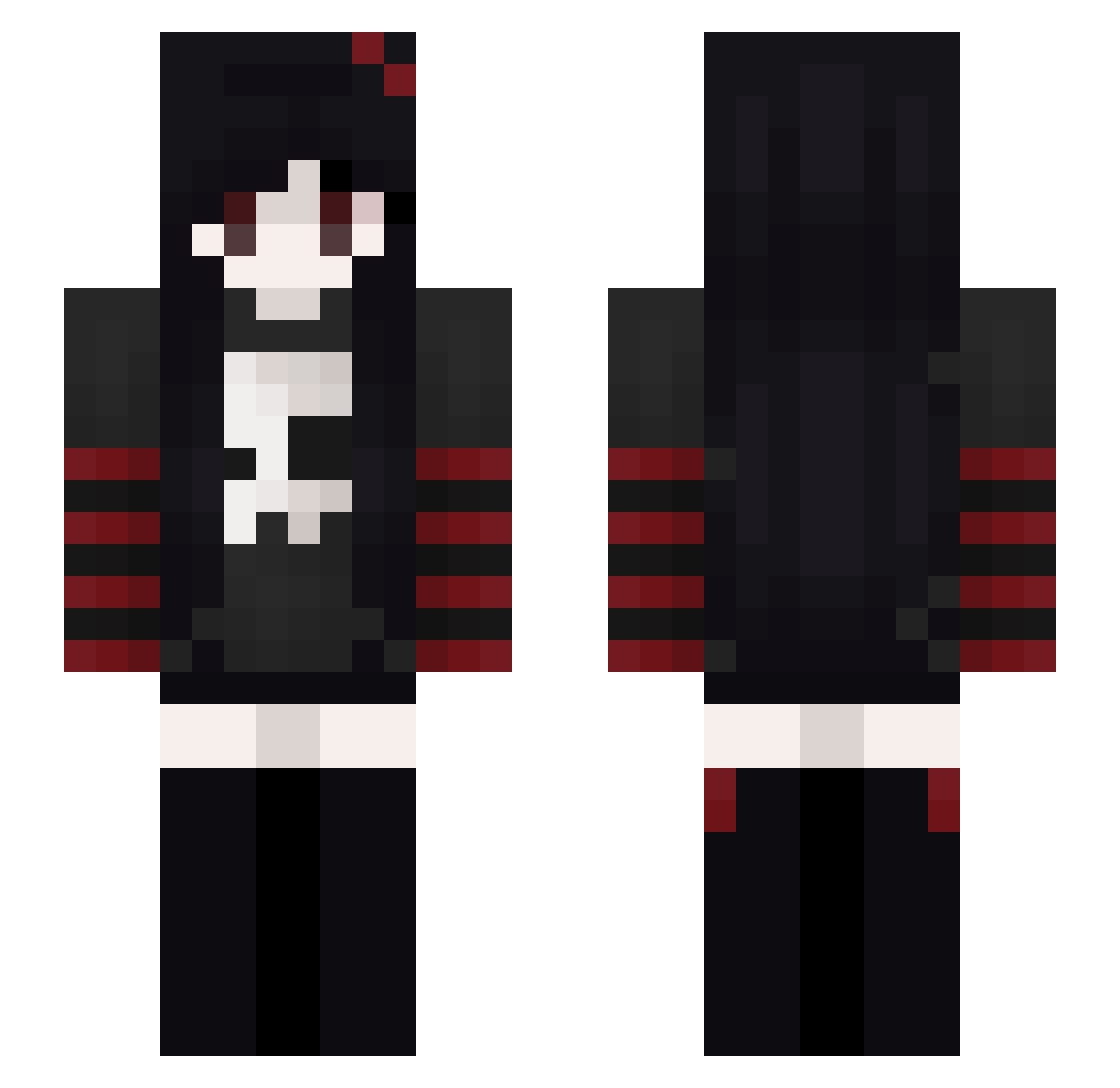 GD_ALTFIRE Minecraft skin, front and back view