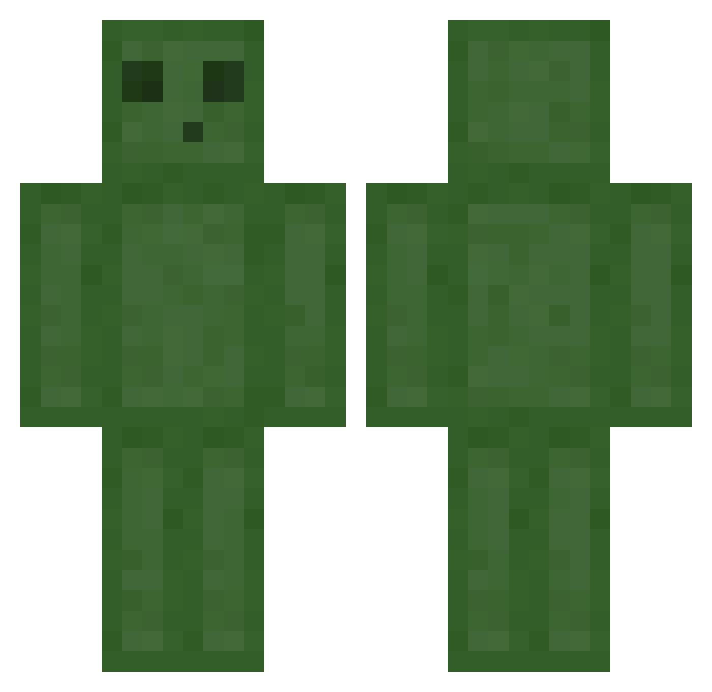 Zitronenhieb Minecraft skin, front and back view