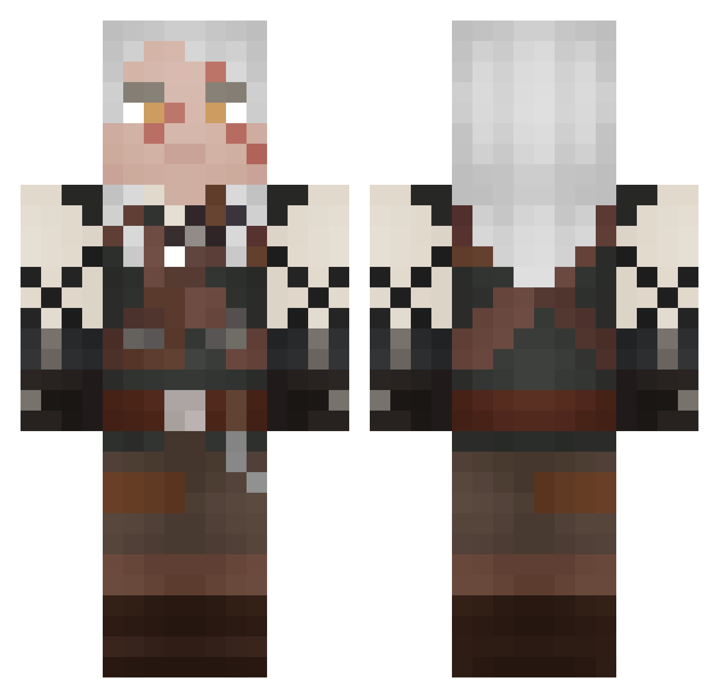 metonoobeTOJA_ Minecraft skin, front and back view