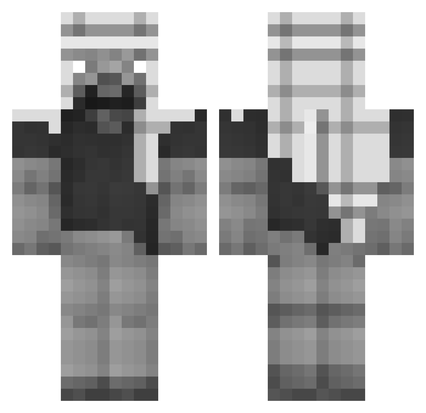 Twinninem Minecraft skin, front and back view