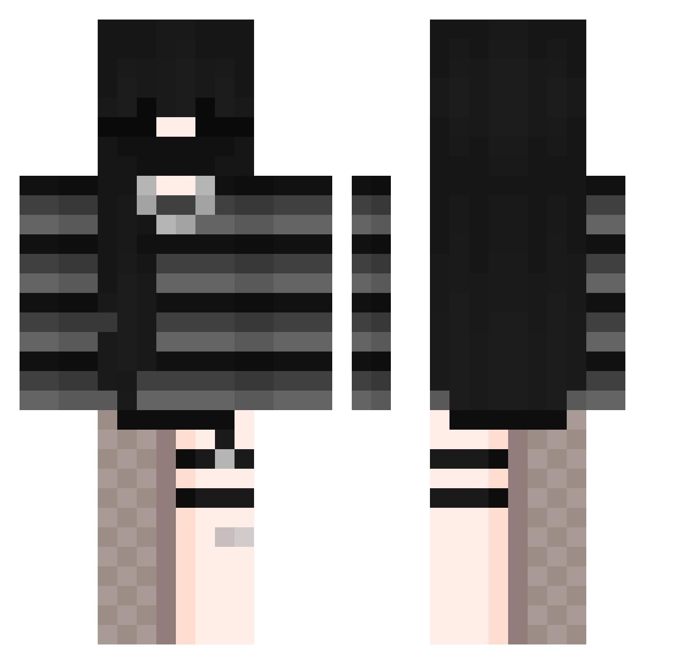 Force0888 Minecraft skin, front and back view
