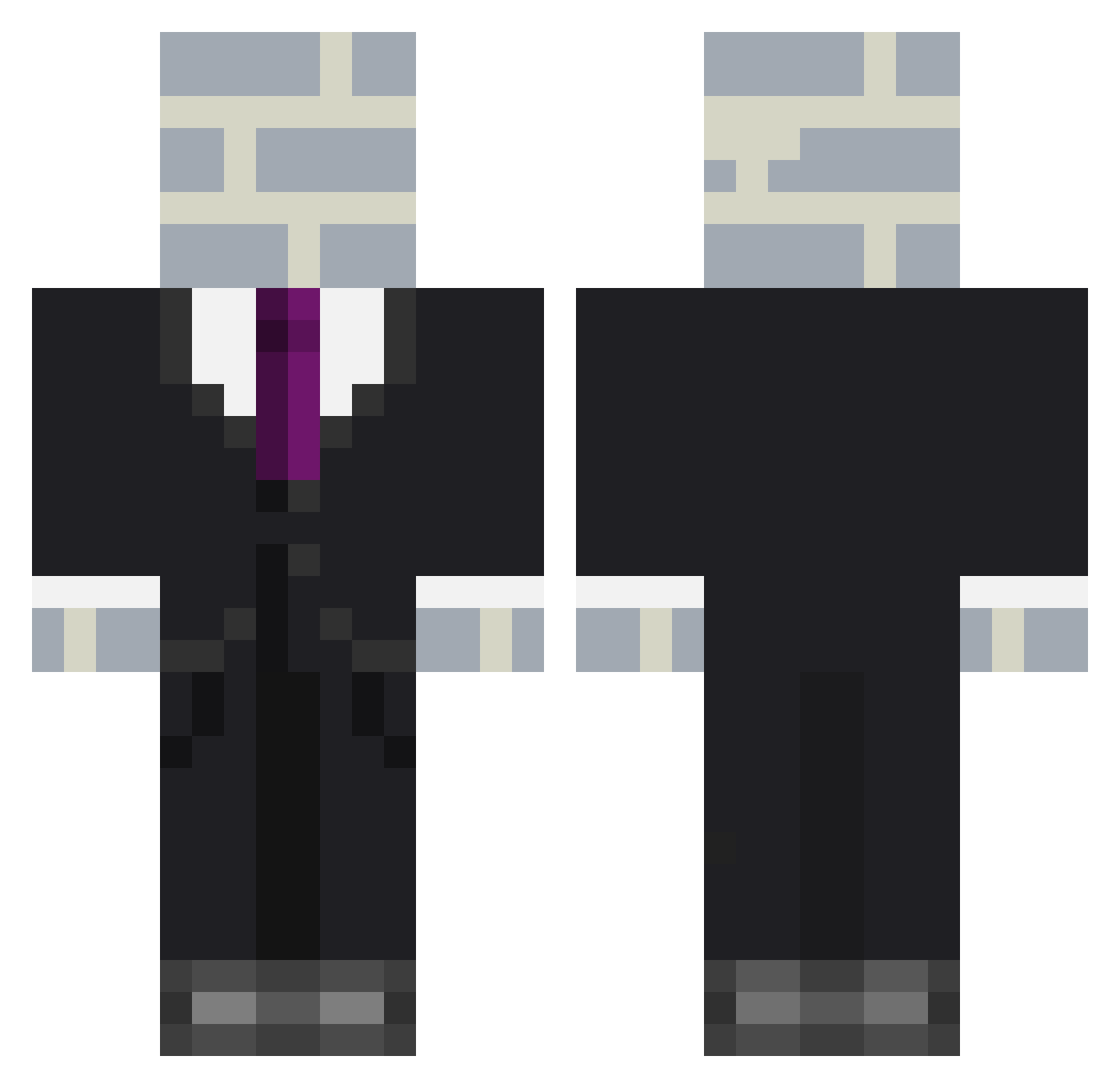 FocalEmperor905 Minecraft skin, front and back view