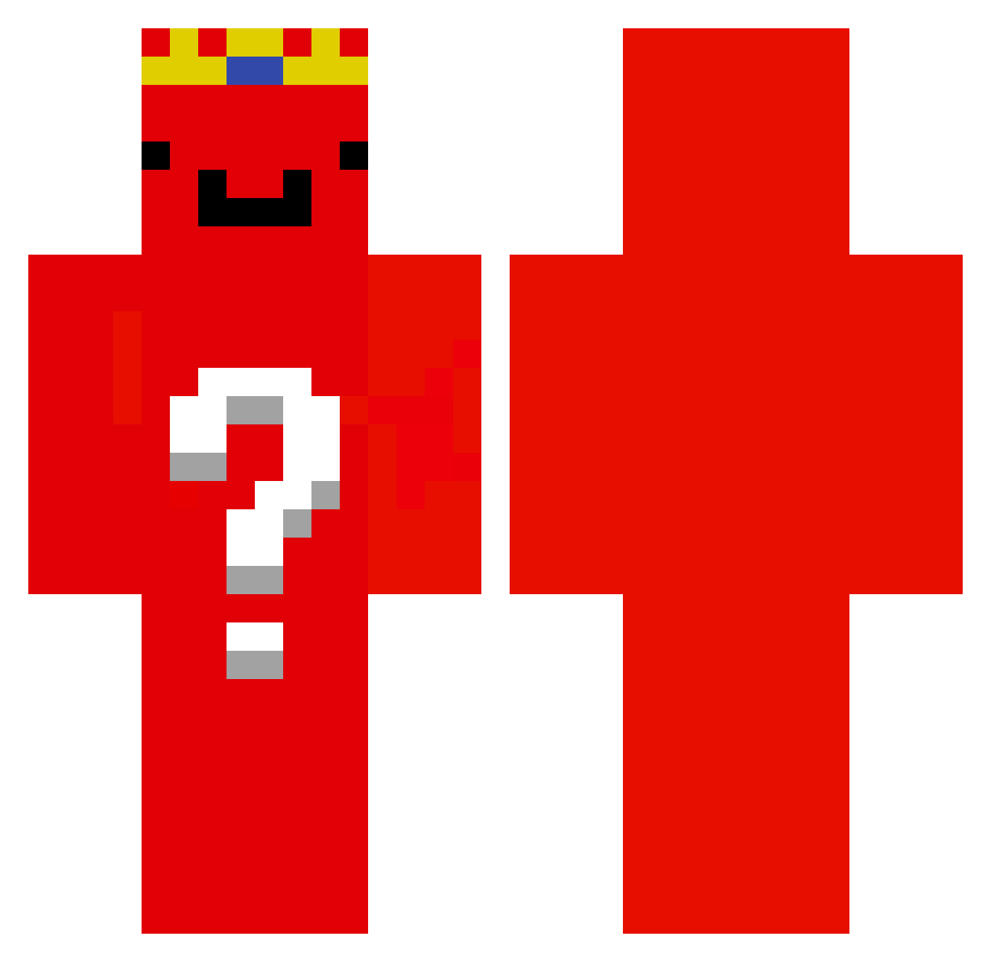 StrengthX2 Minecraft skin, front and back view