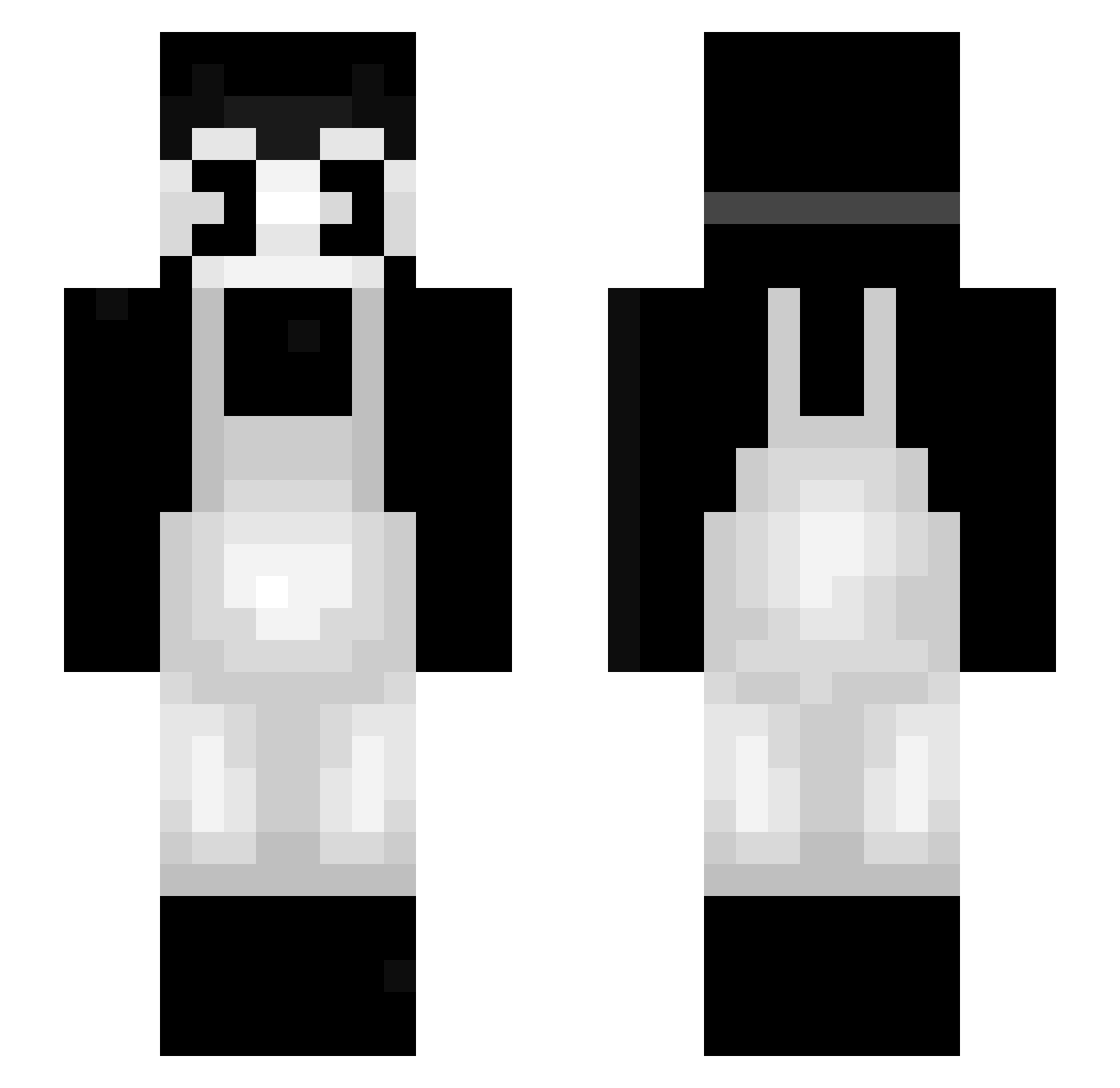 GilaniK Minecraft skin, front and back view