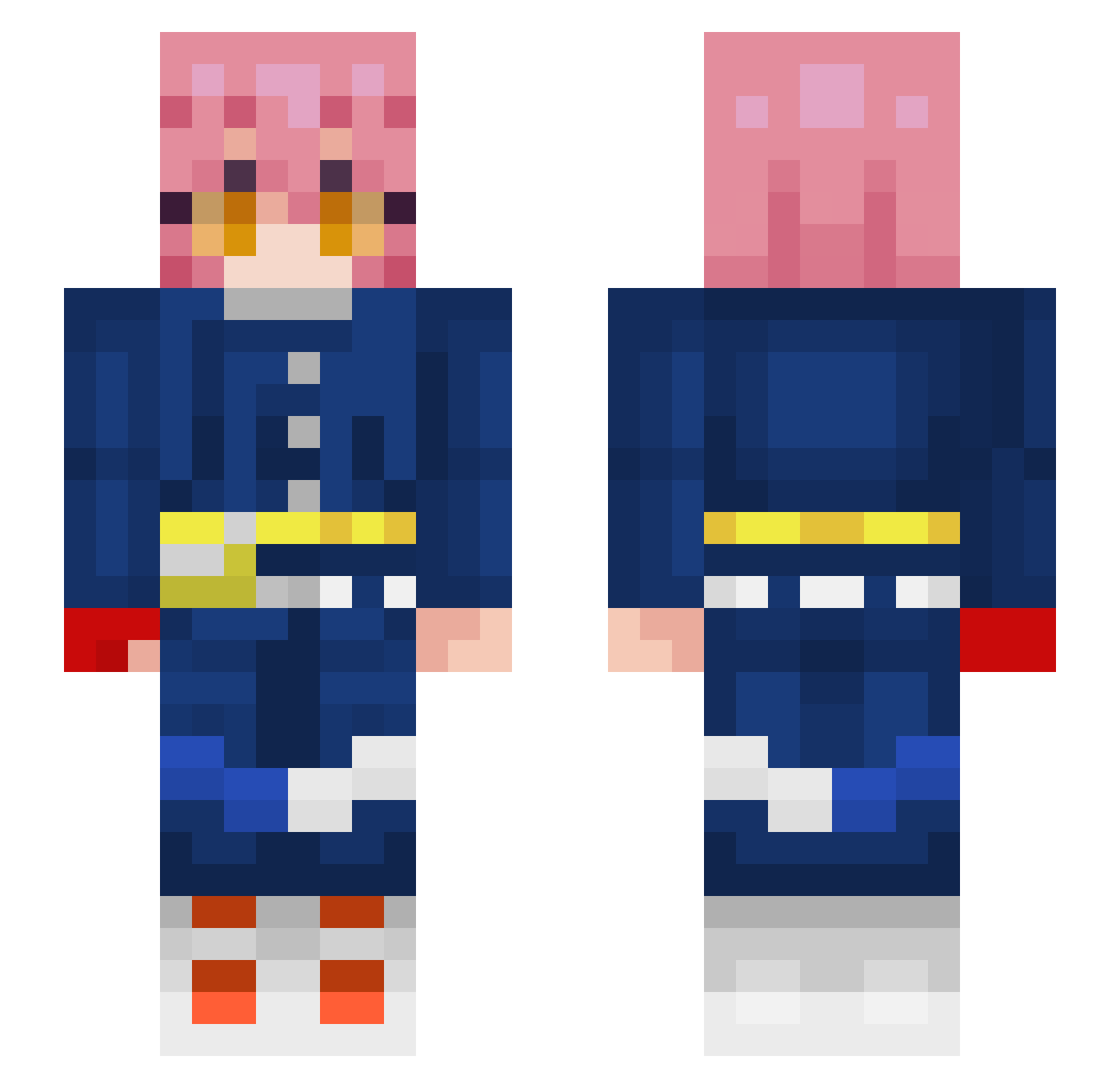 Dosg06 Minecraft skin, front and back view