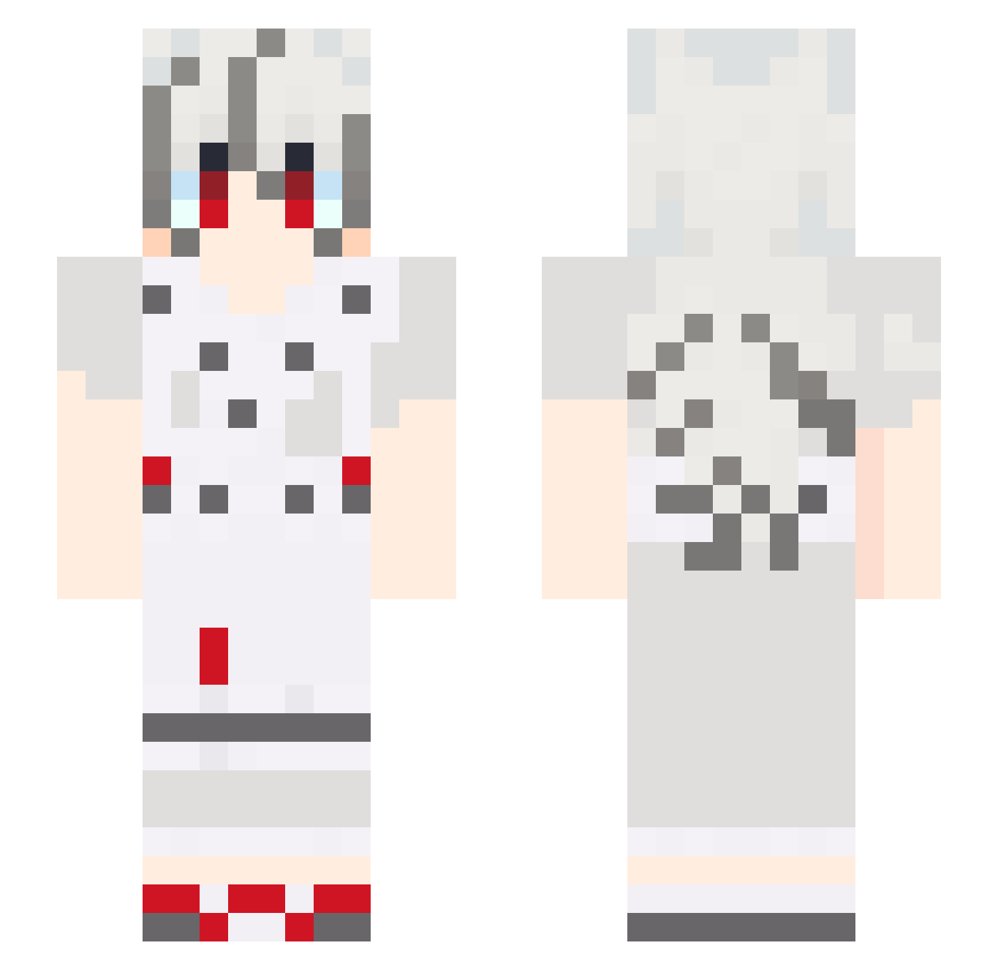 rlberrka Minecraft skin, front and back view