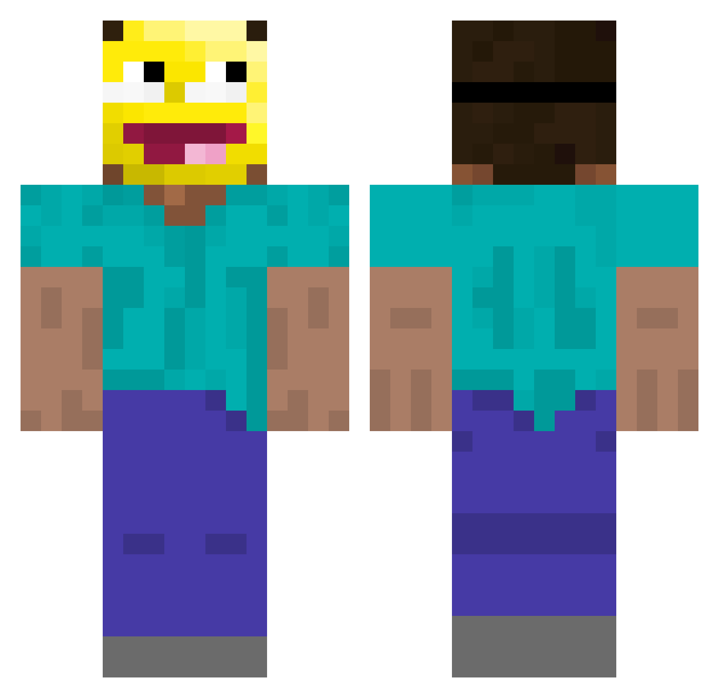 kekeke07 Minecraft skin, front and back view