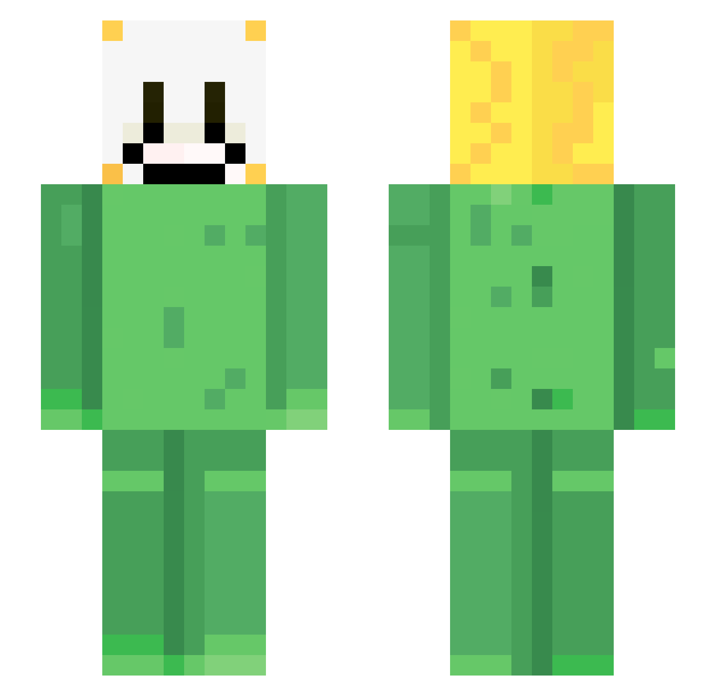Clemmie4239 Minecraft skin, front and back view