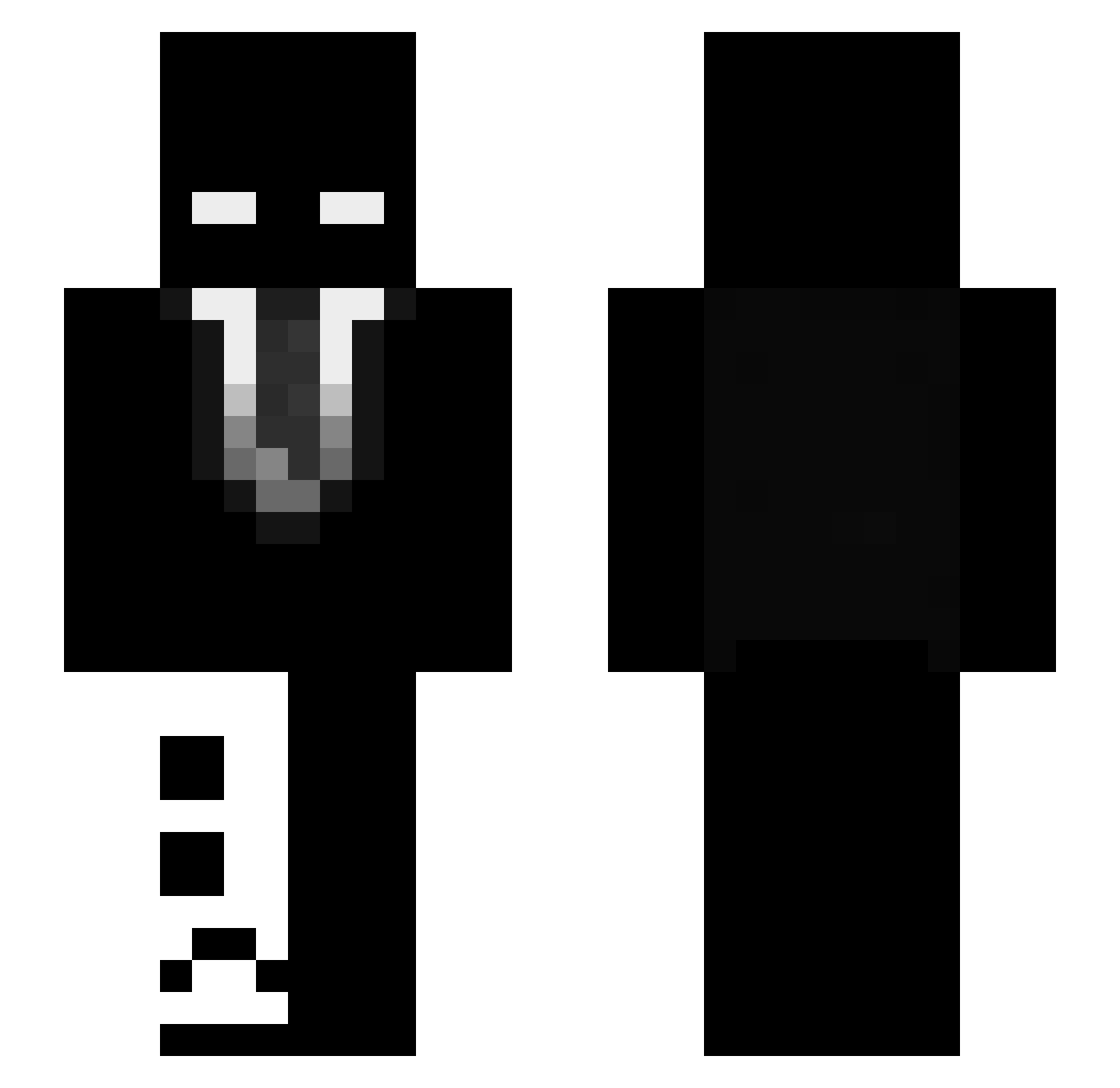 Zwxk Minecraft skin, front and back view