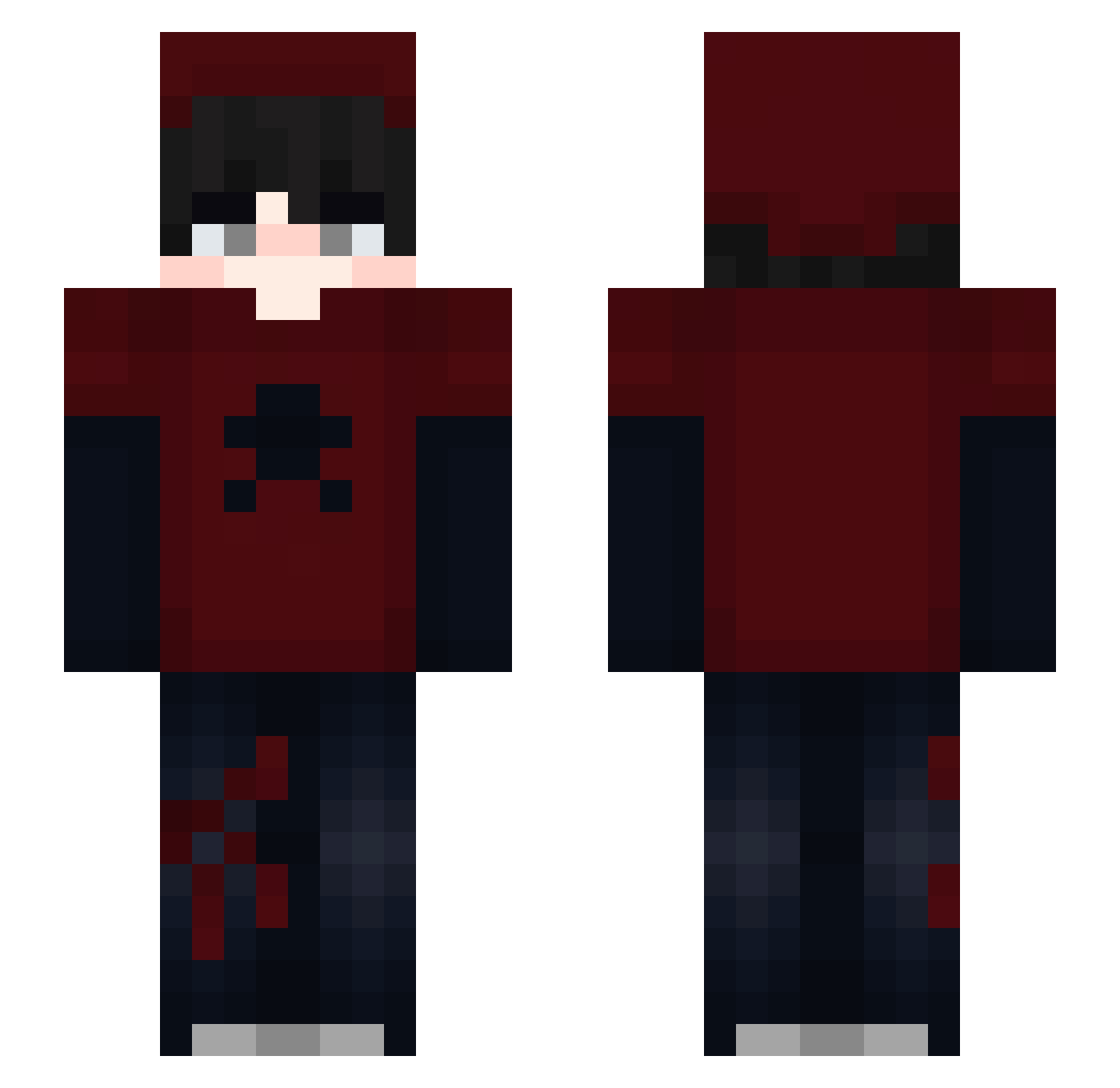 ilyPlacas Minecraft skin, front and back view