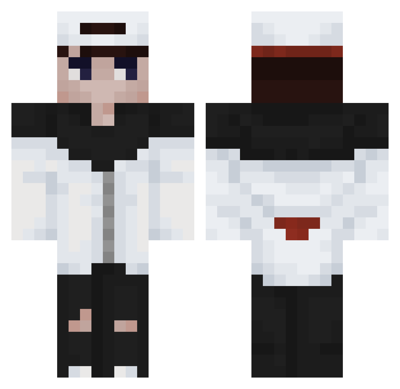 Candycupps15 Minecraft skin, front and back view
