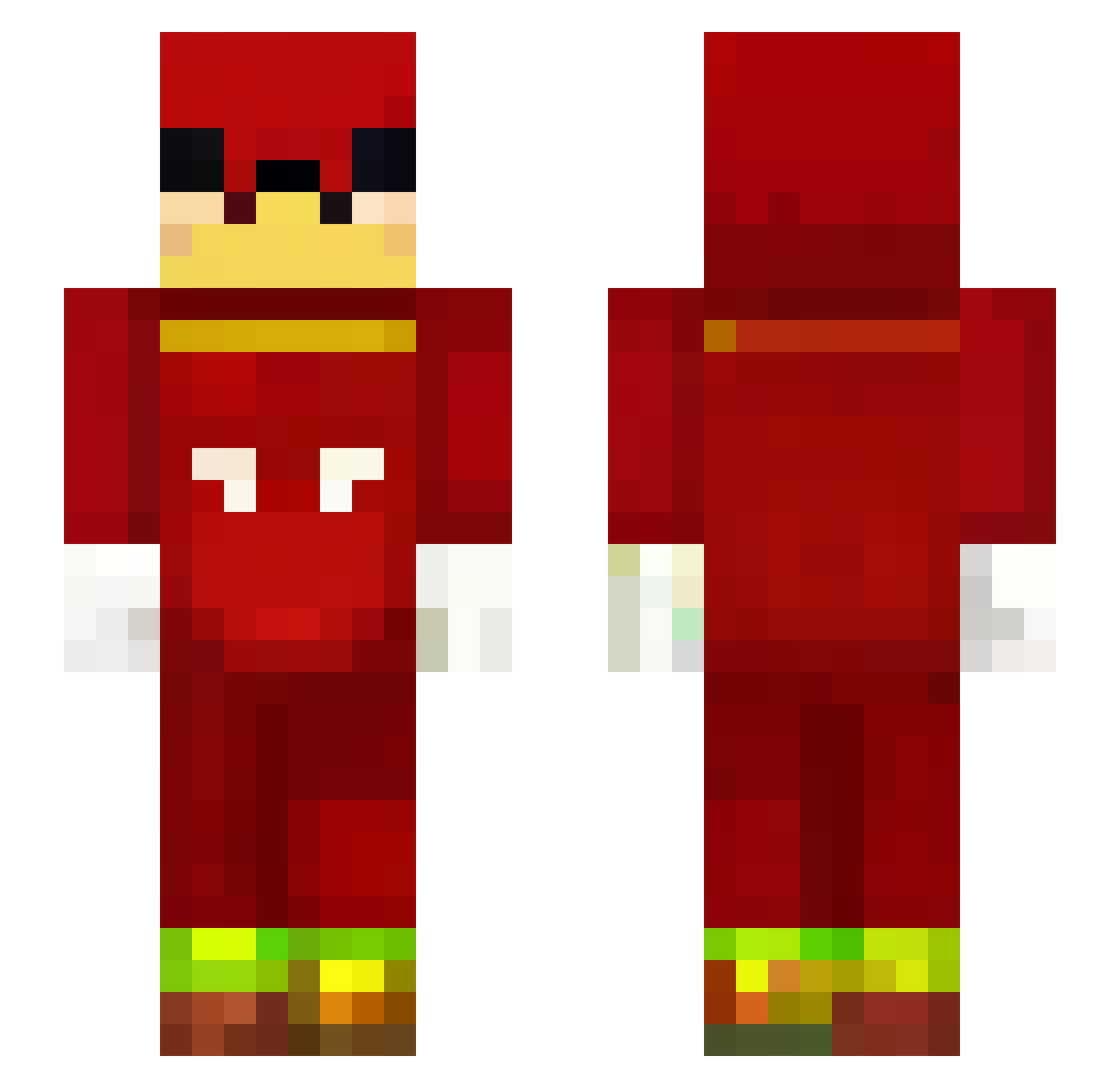 Fonsi225 Minecraft skin, front and back view