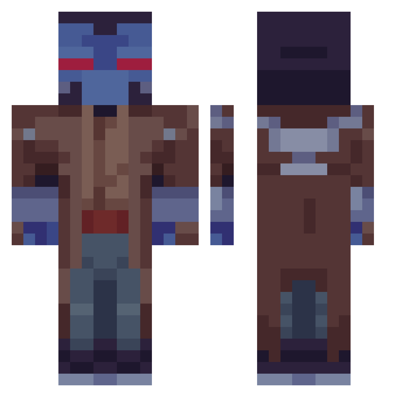 NeoNxRioTz Minecraft skin, front and back view