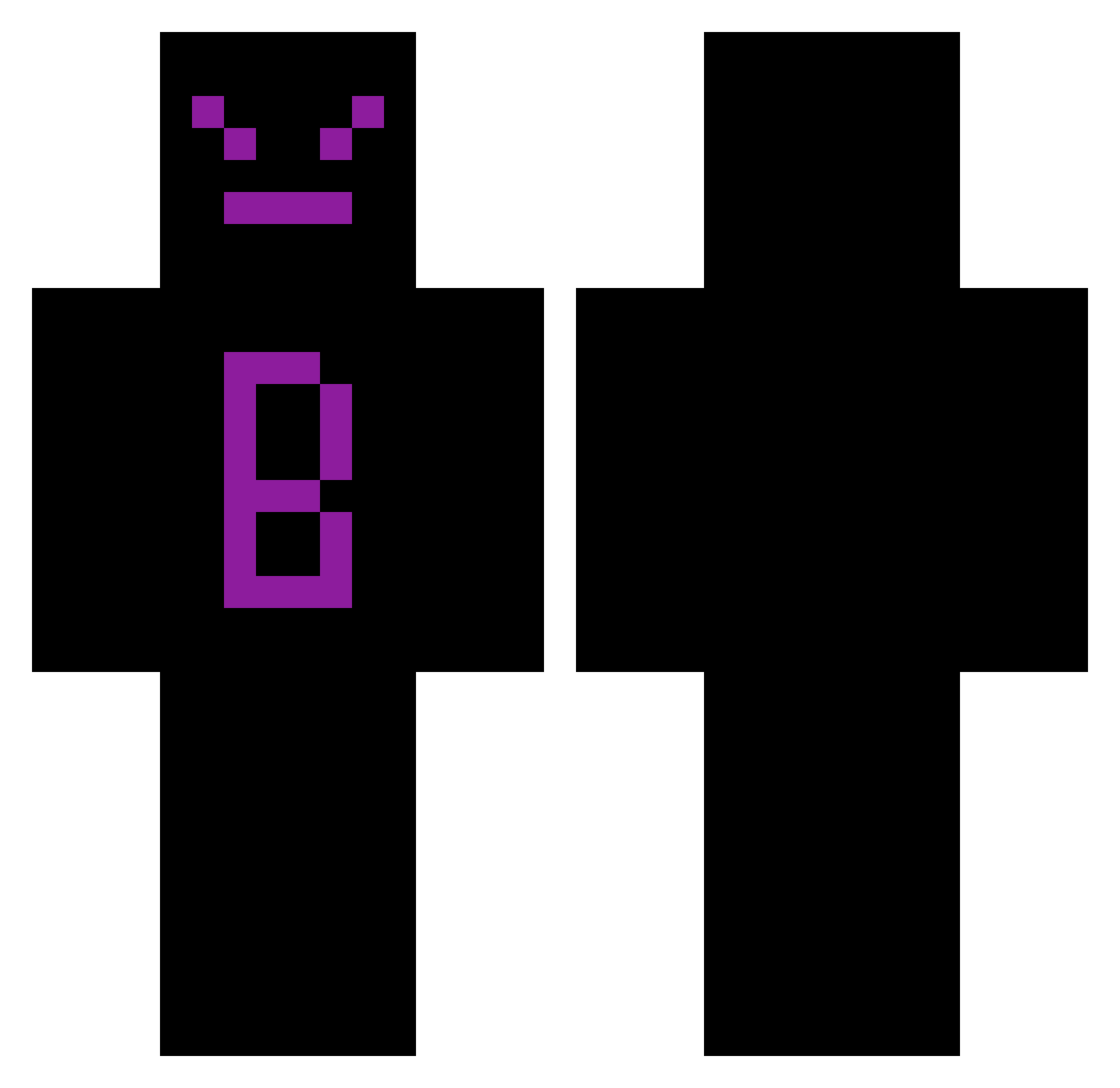 Bamnxo Minecraft skin, front and back view