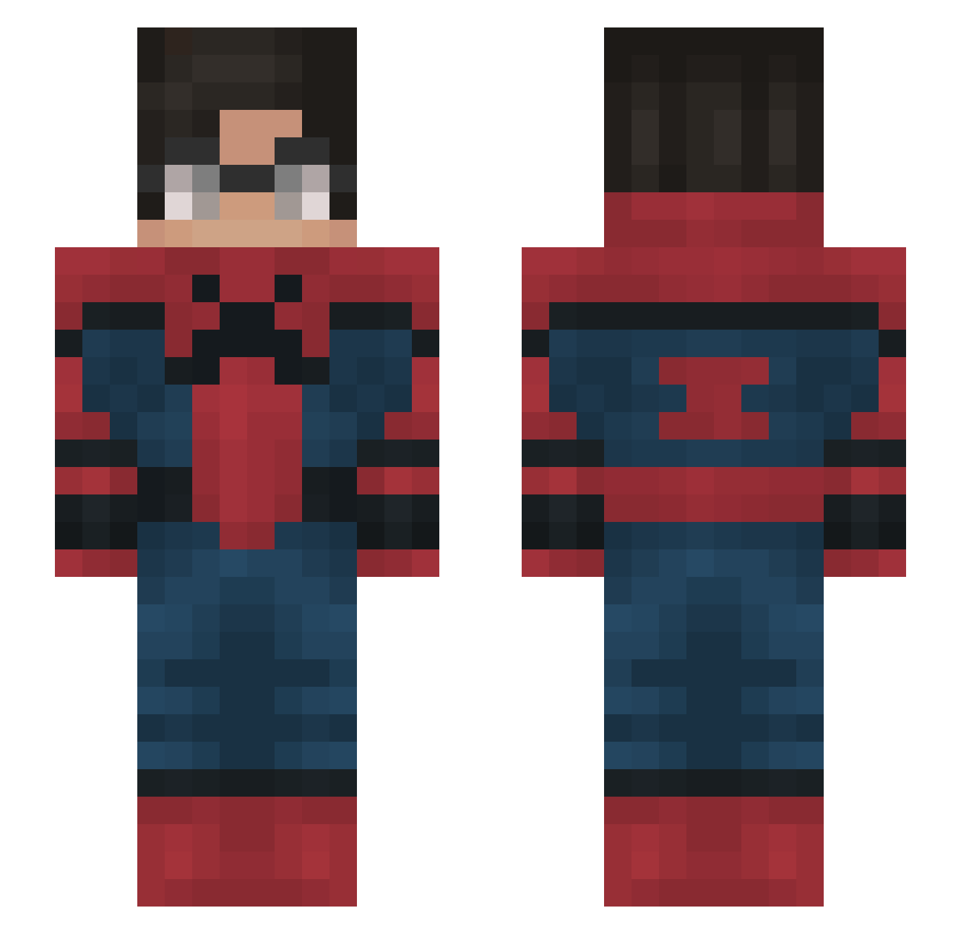 ParzivalUnchosen Minecraft skin, front and back view