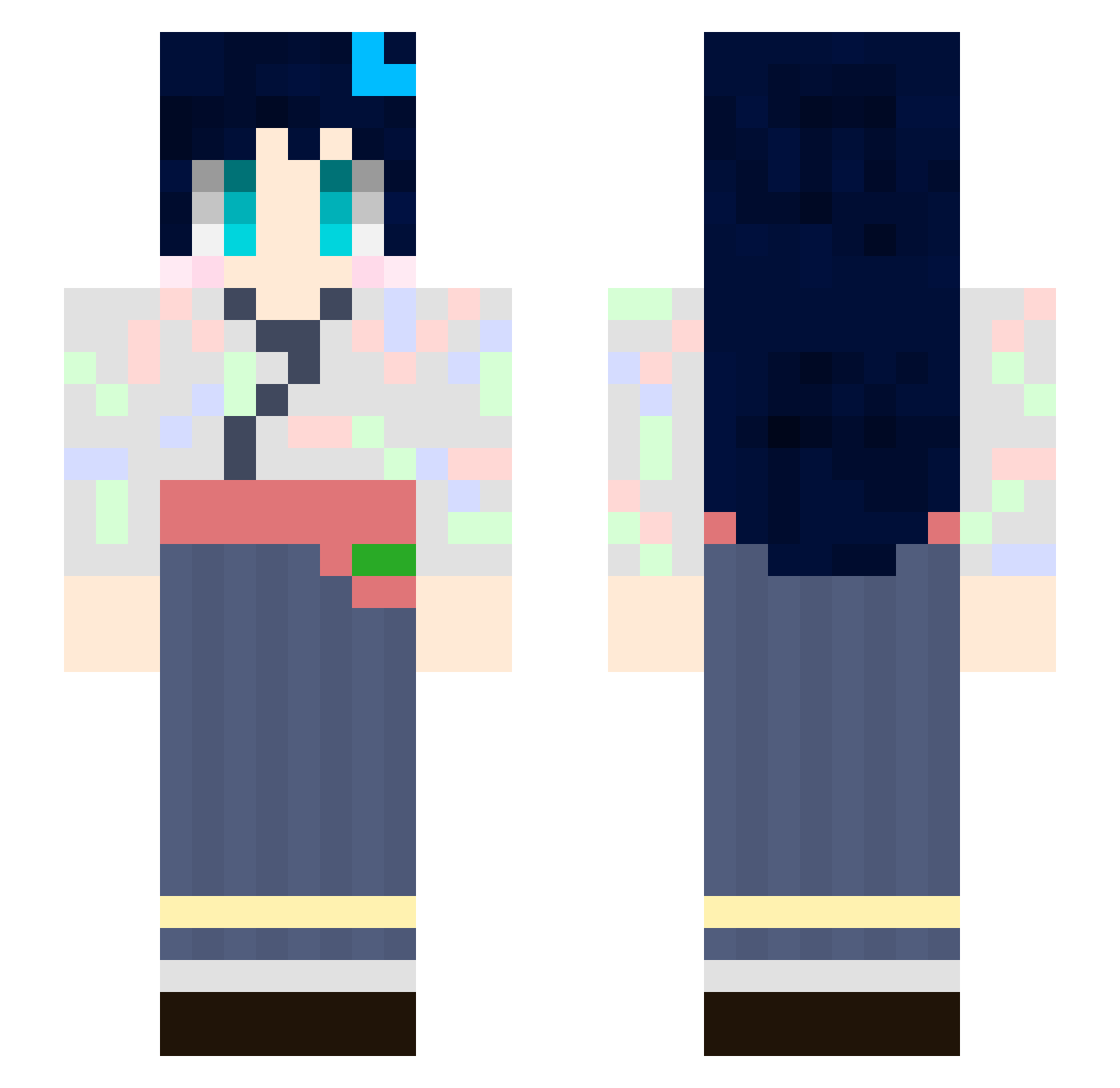 Komagata_love Minecraft skin, front and back view