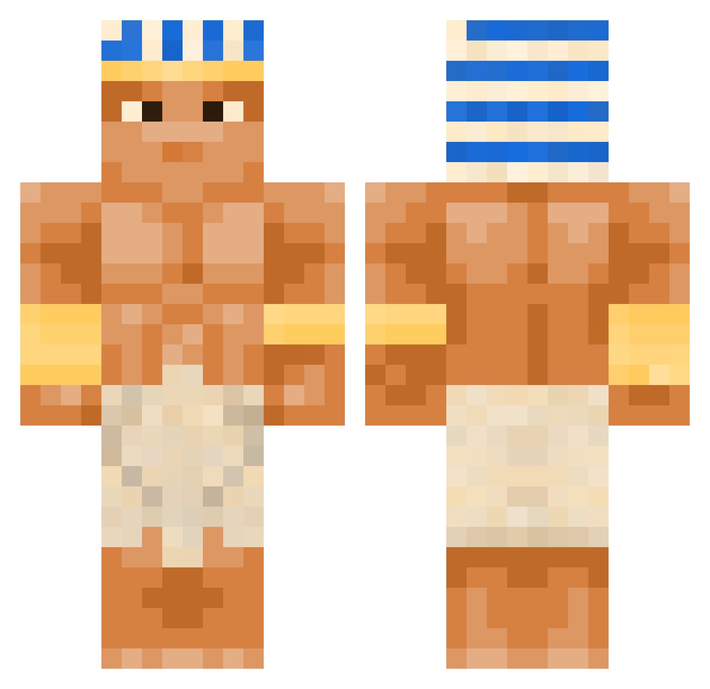 Phifer_ Minecraft skin, front and back view