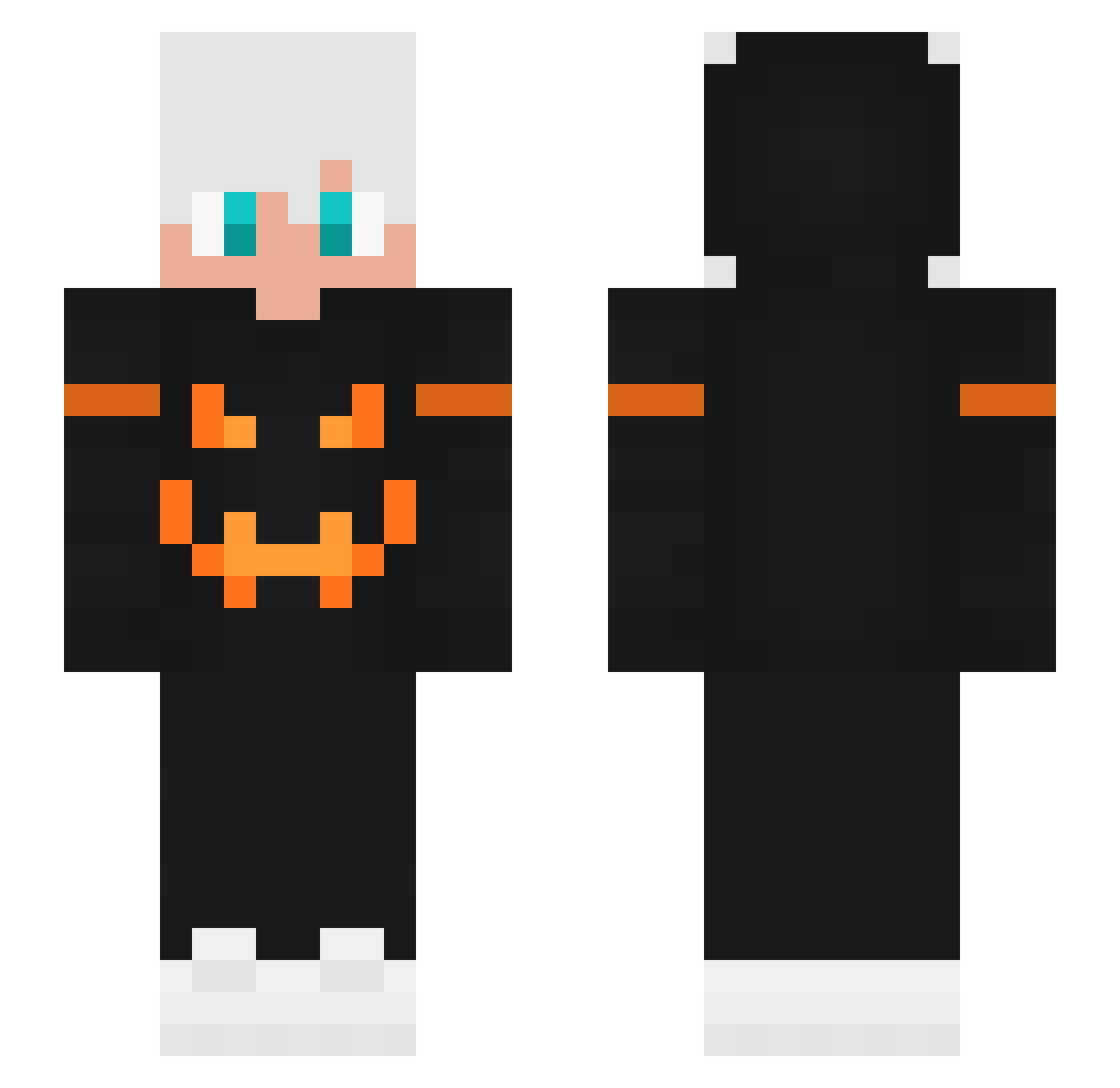 zKizuro_ Minecraft skin, front and back view