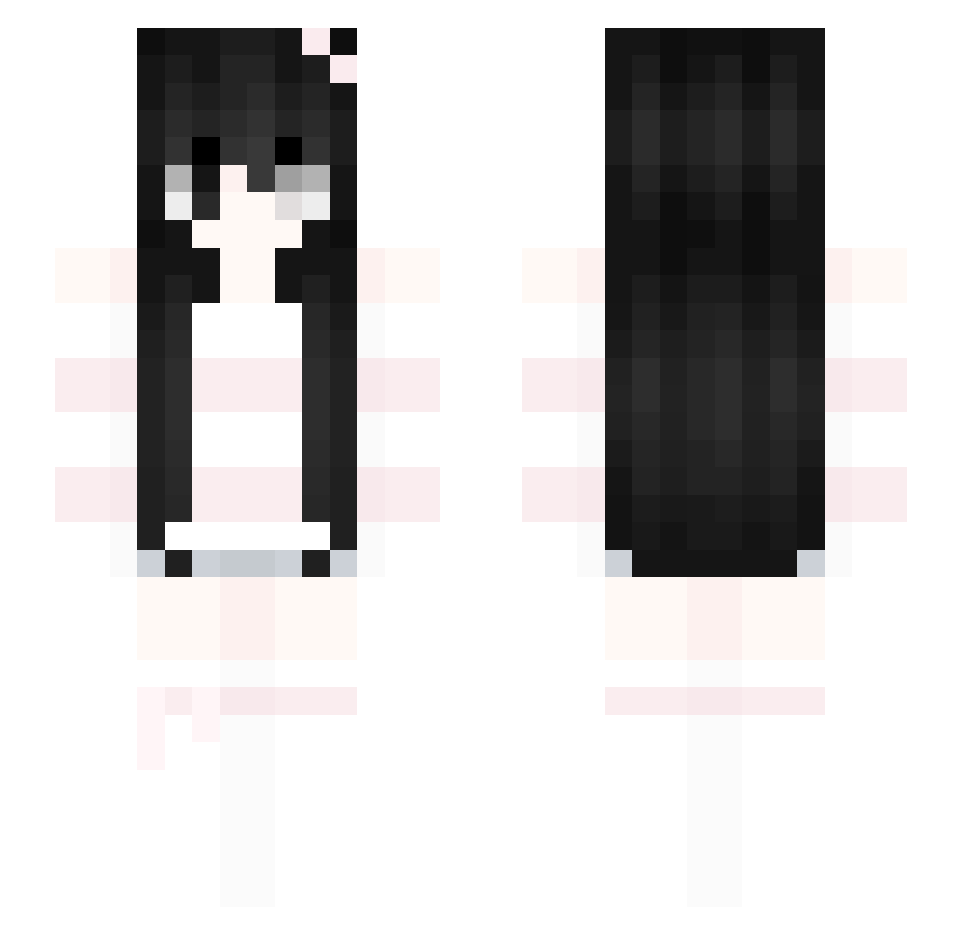 miereii Minecraft skin, front and back view
