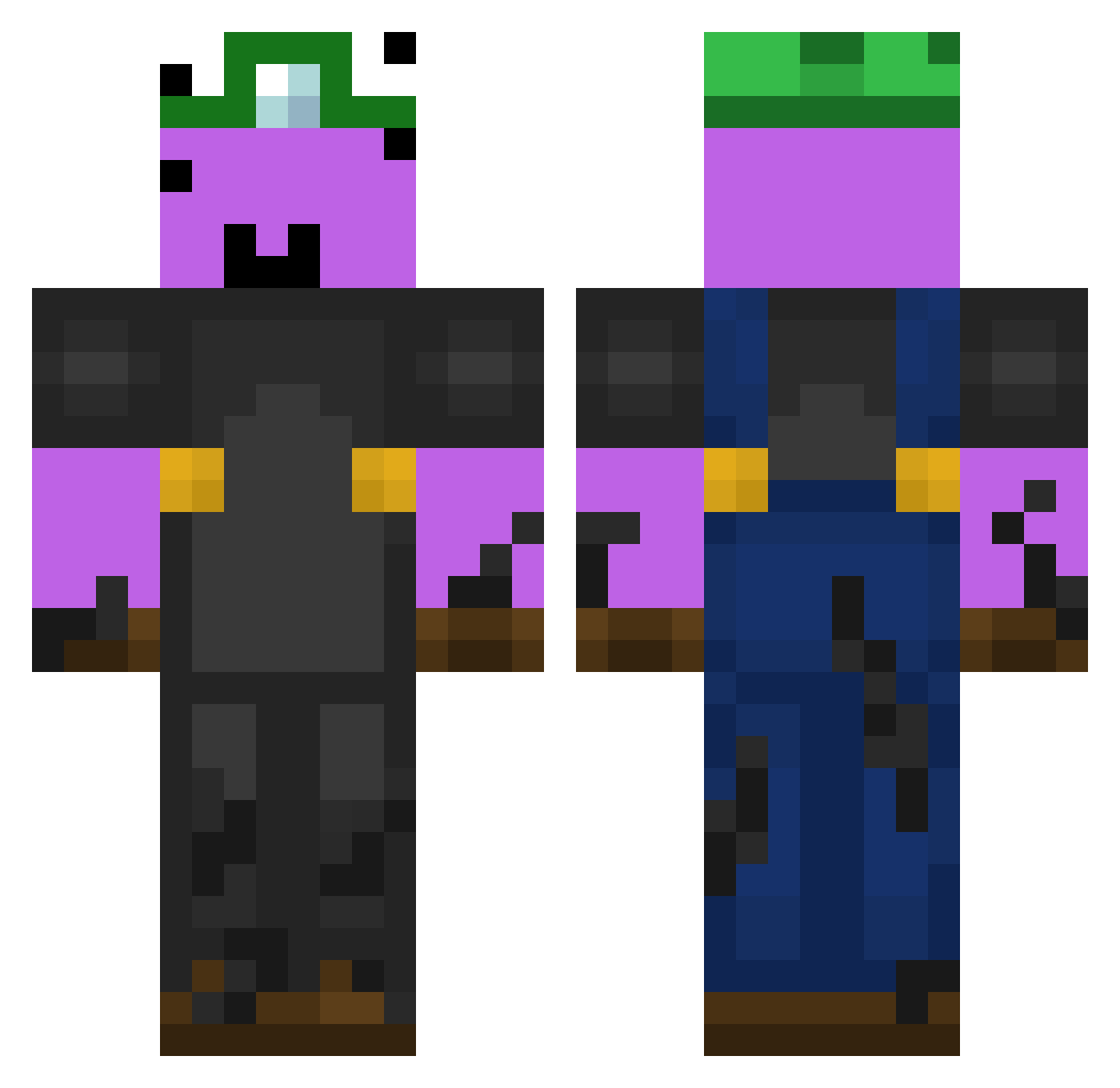 VioletLilly81 Minecraft skin, front and back view