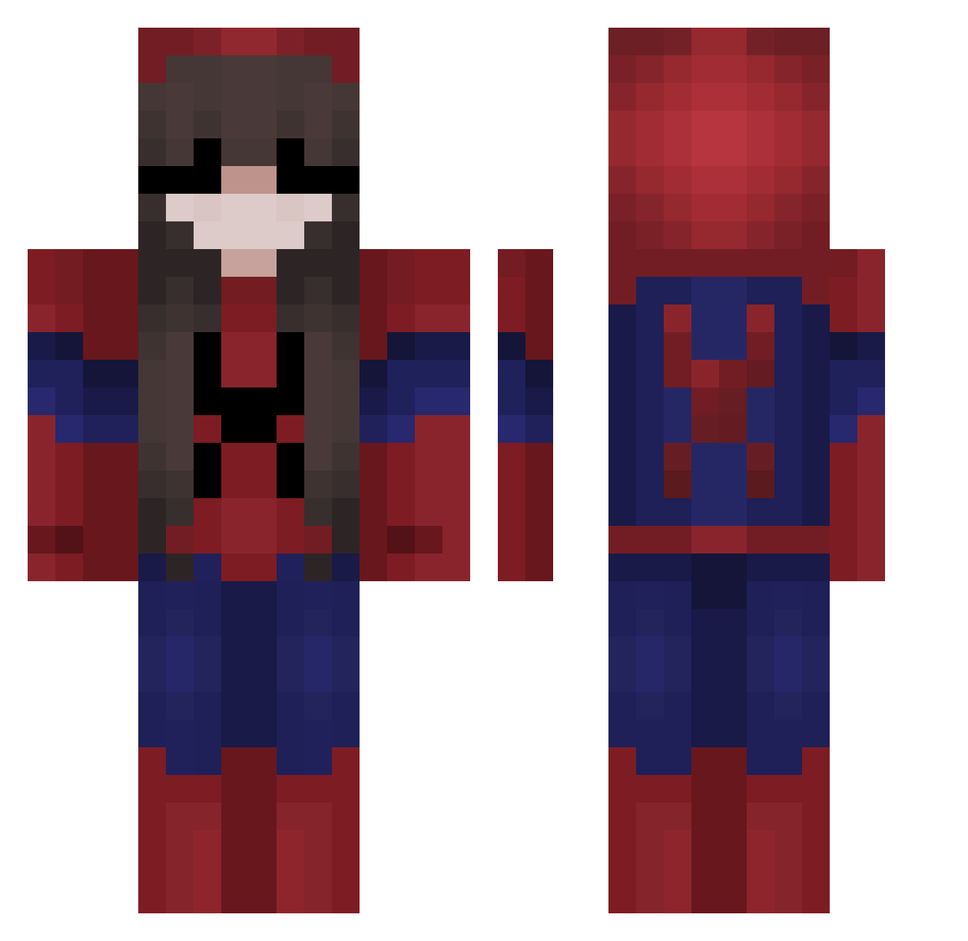 RYNERI Minecraft skin, front and back view