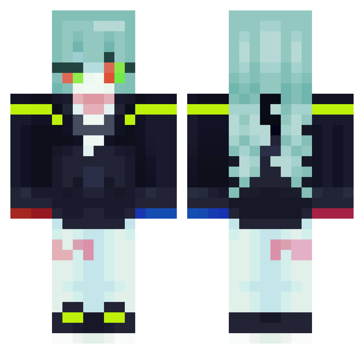 bodaciousboxxxy Minecraft skin, front and back view