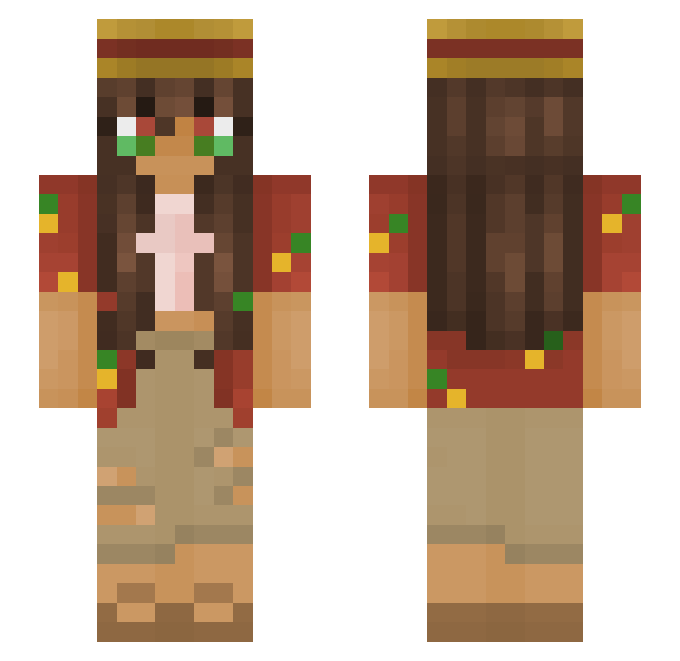 _Icefall_ Minecraft skin, front and back view