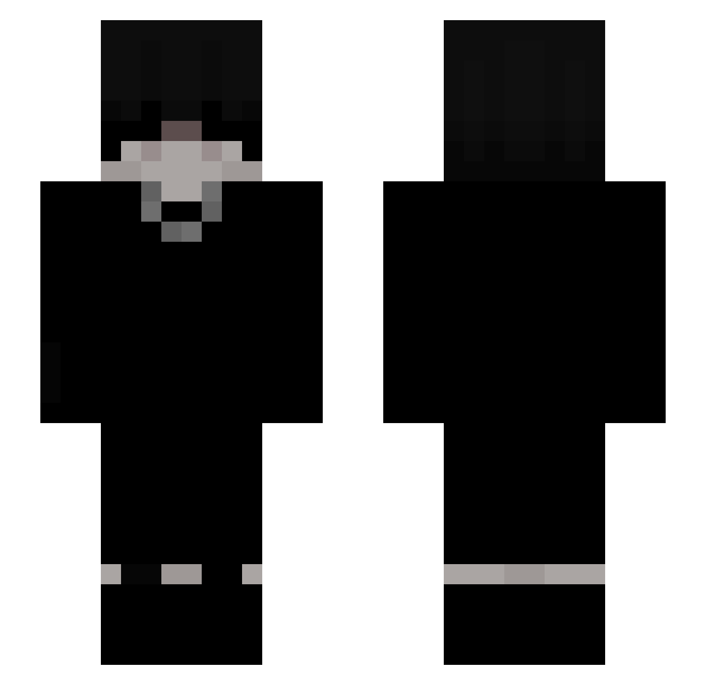 Karmousek Minecraft skin, front and back view