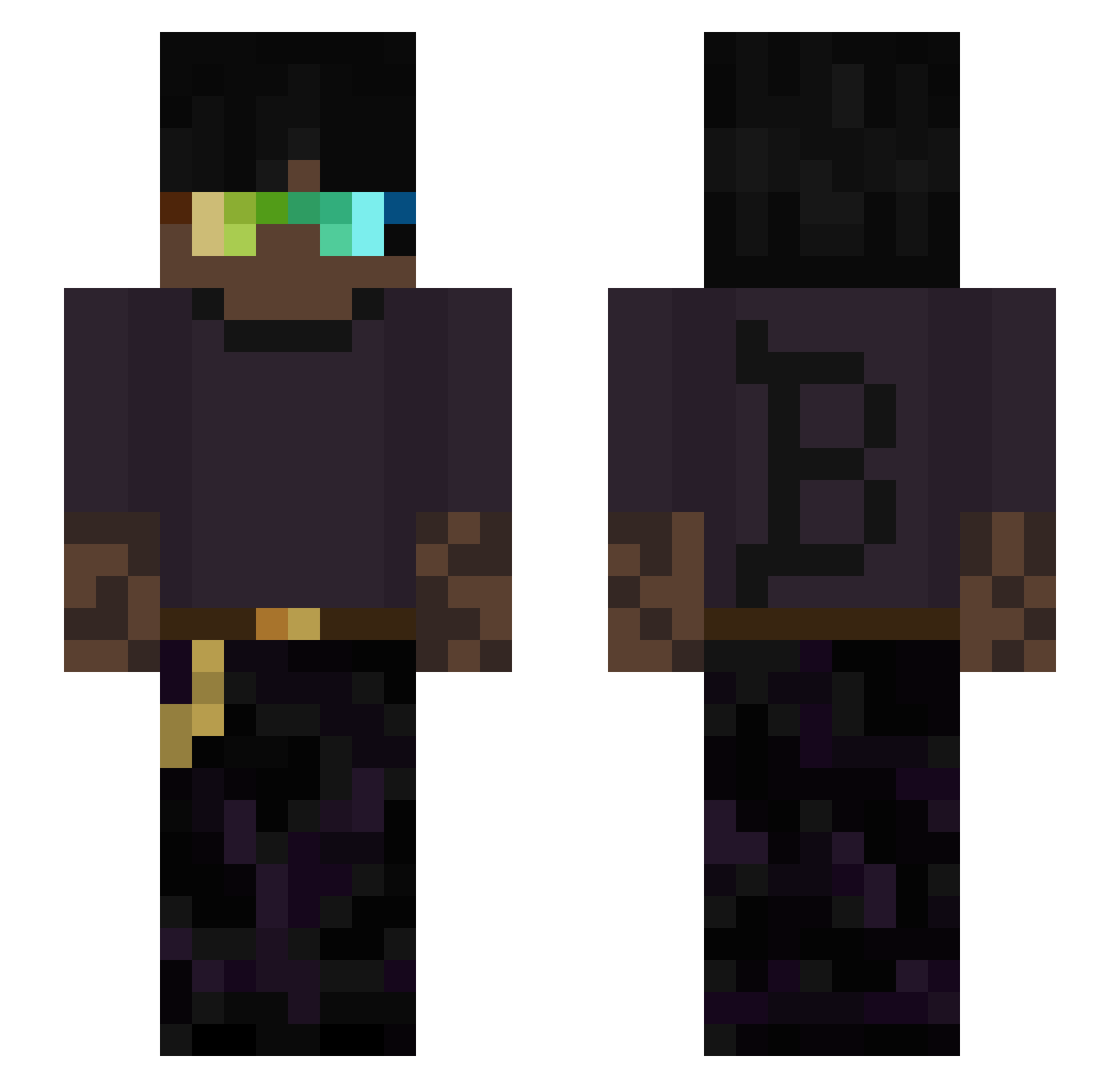 UncJonas Minecraft skin, front and back view