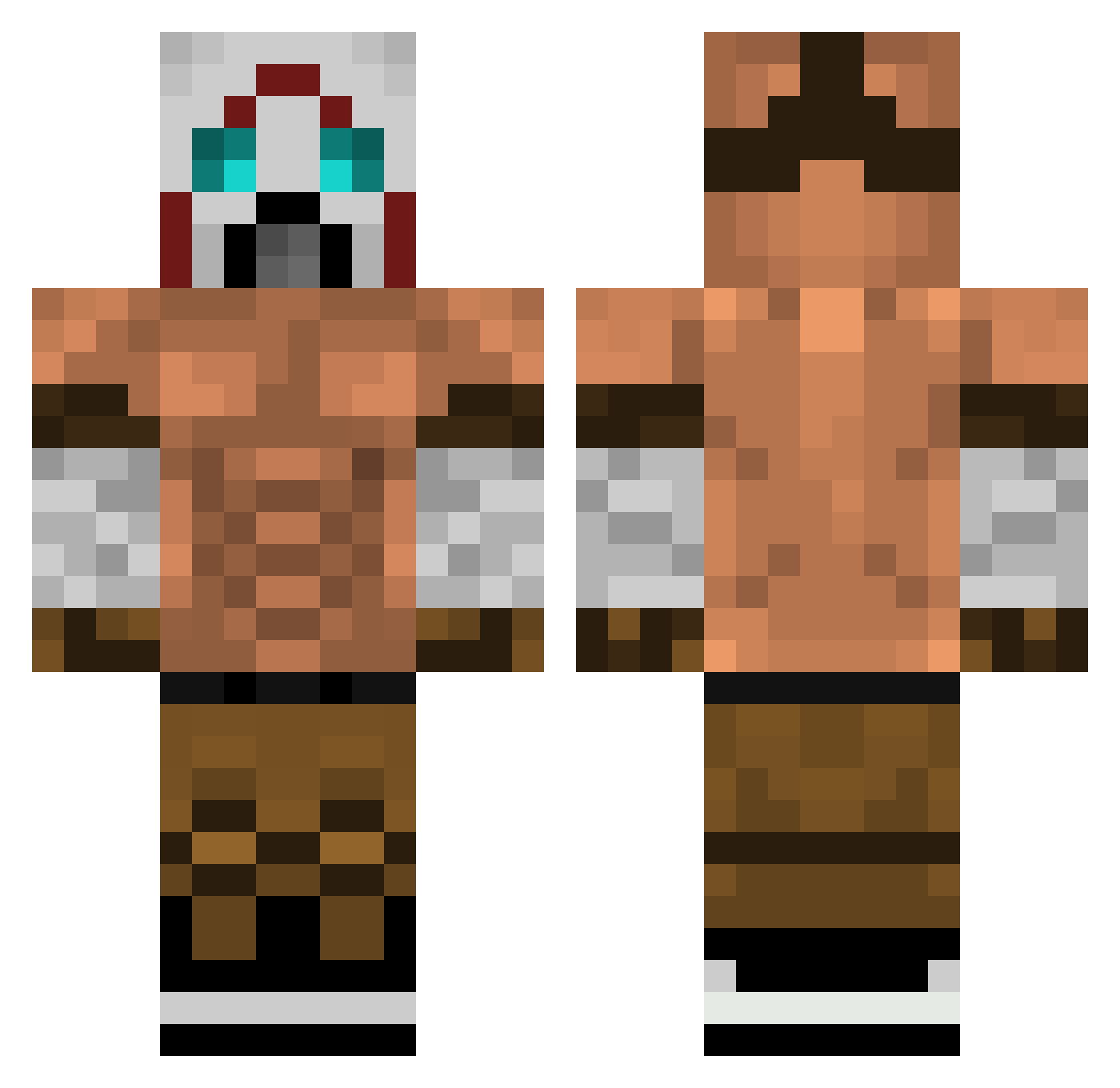 countermand Minecraft skin, front and back view