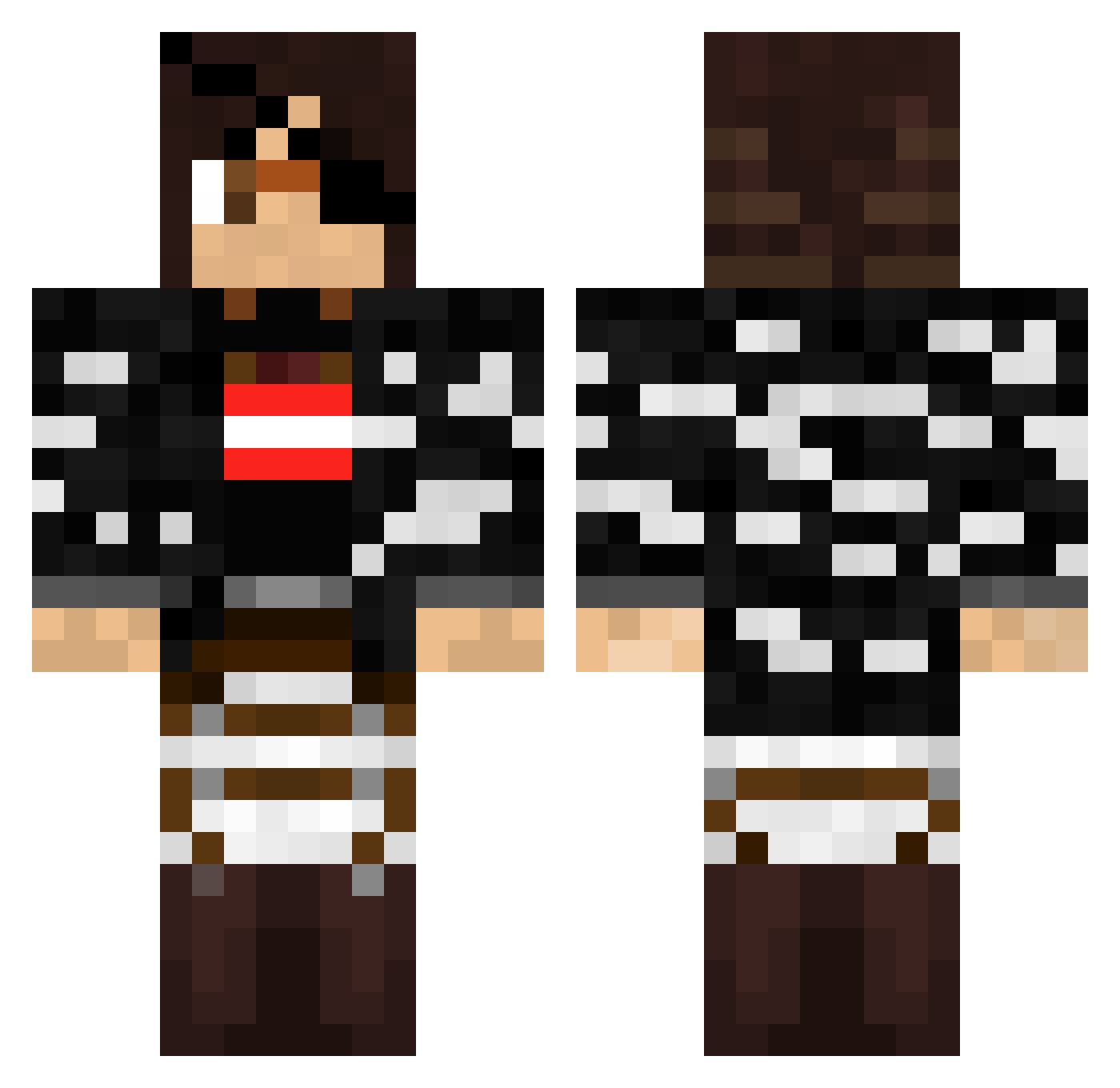 simpchomp Minecraft skin, front and back view