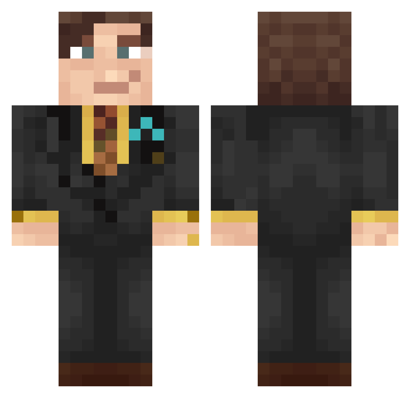 brotkahn Minecraft skin, front and back view