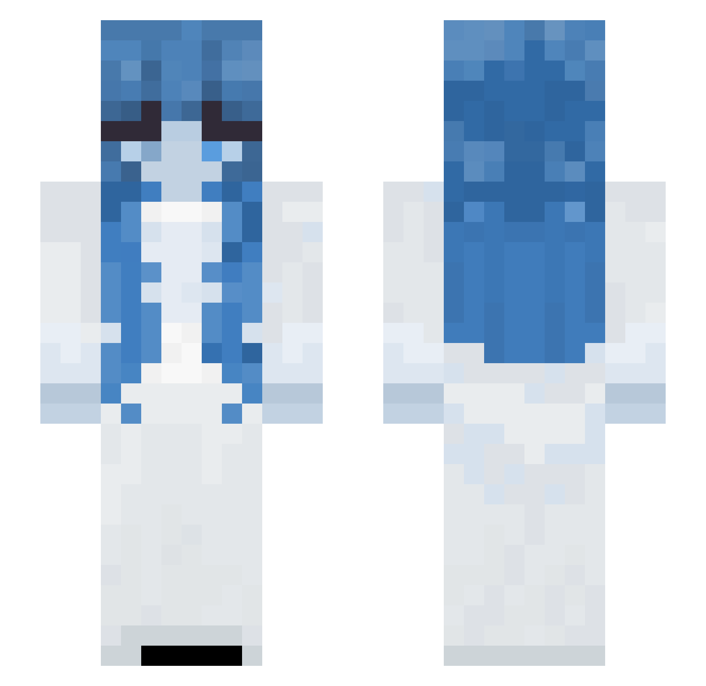 KaktusLE7 Minecraft skin, front and back view
