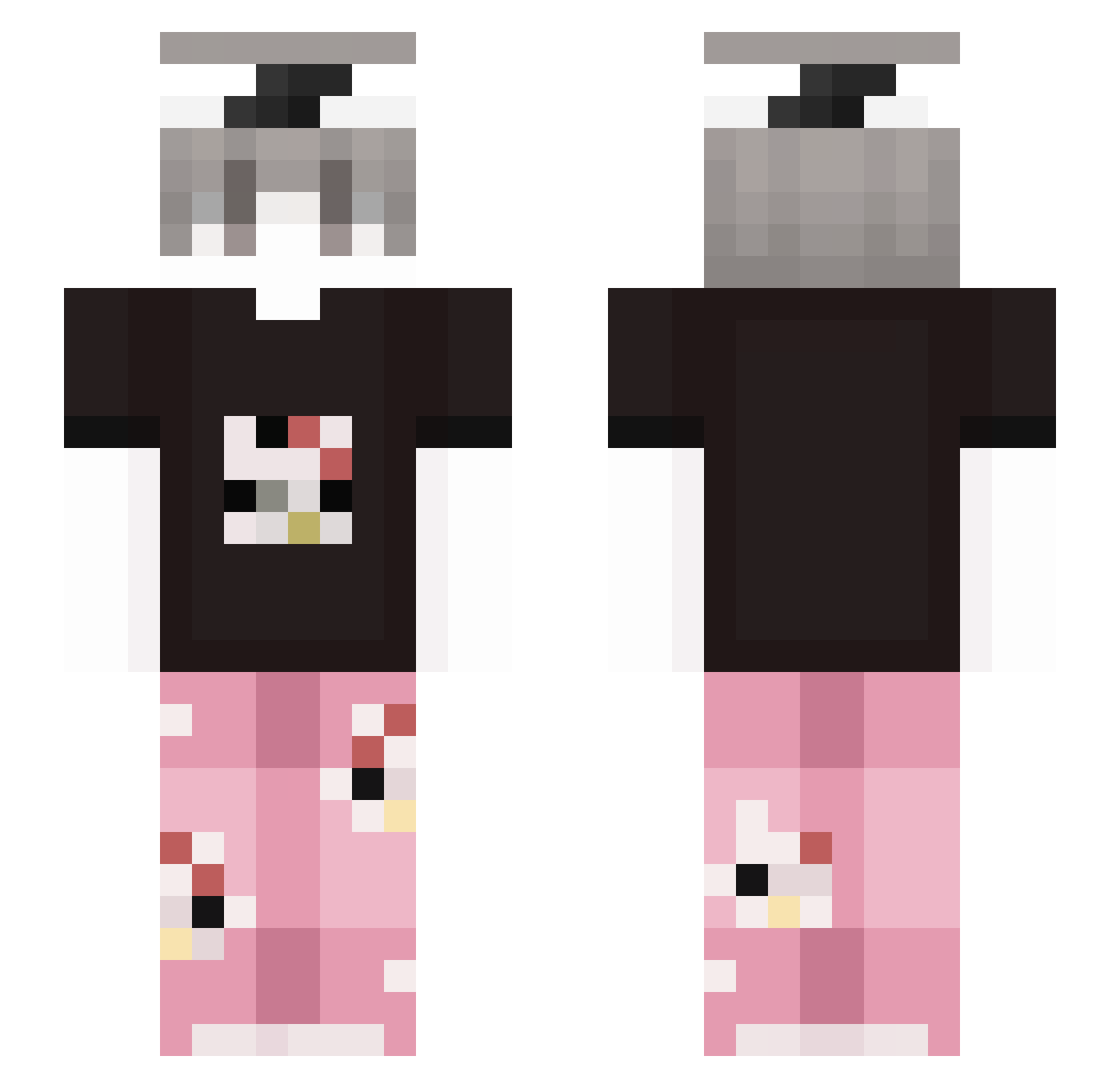 As1Abysss Minecraft skin, front and back view