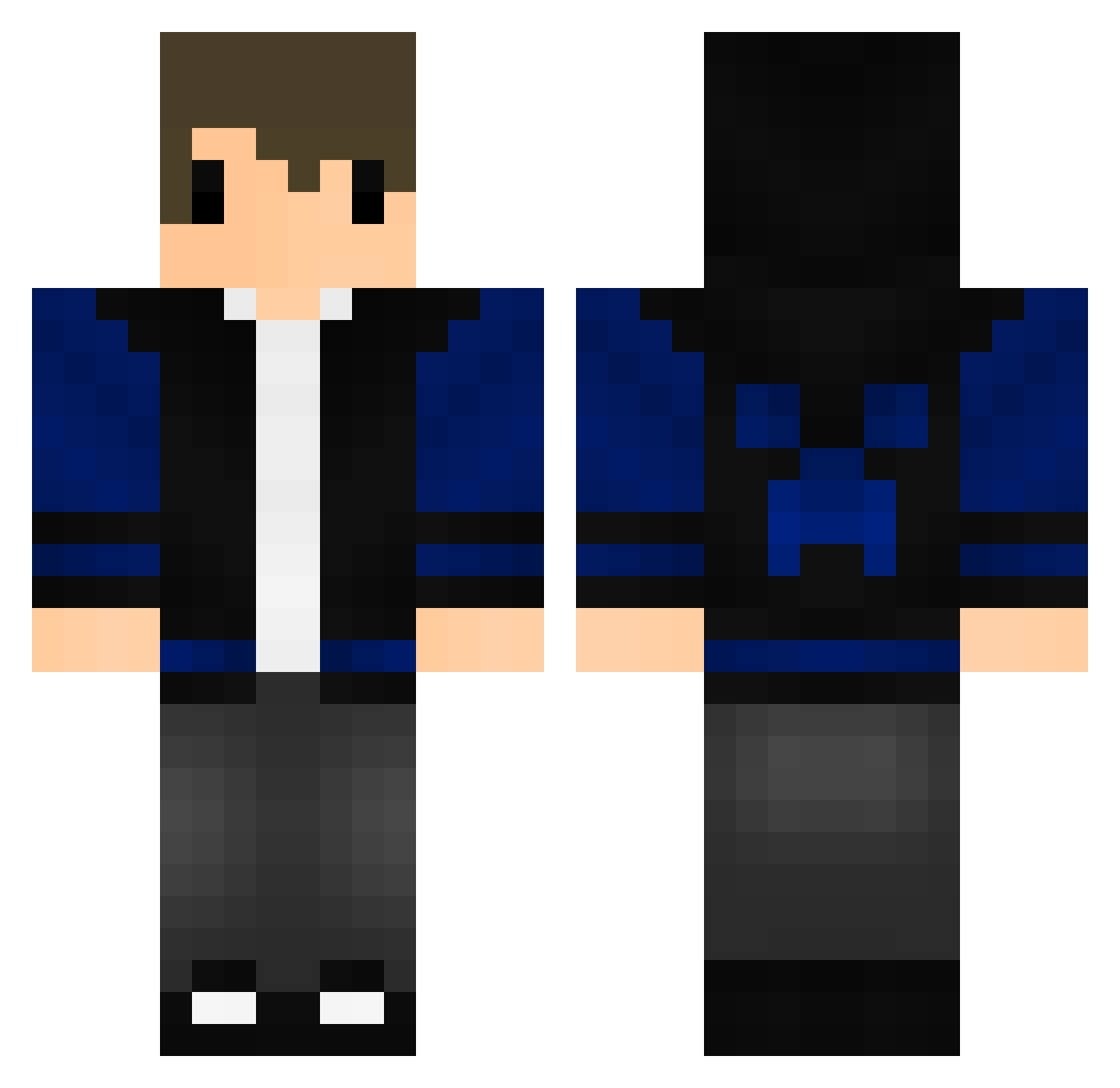 vinisoren Minecraft skin, front and back view