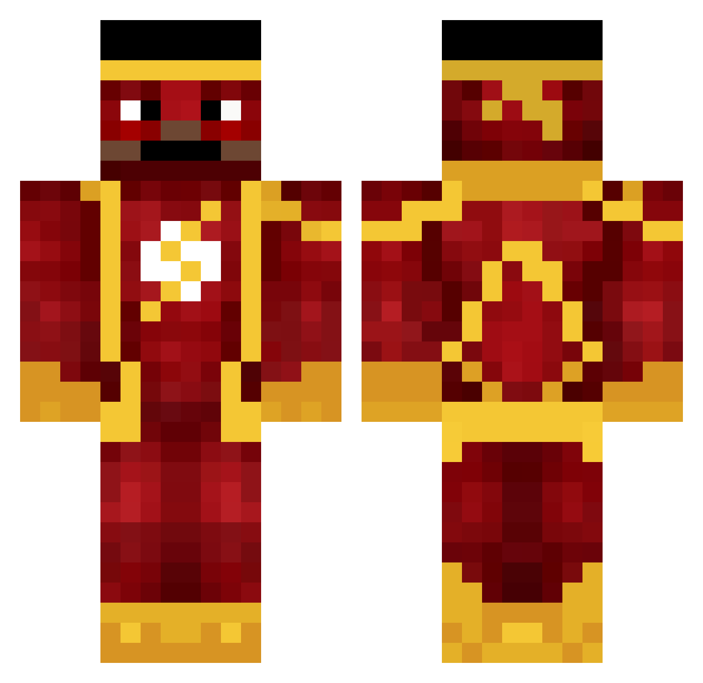 Majo19 Minecraft skin, front and back view