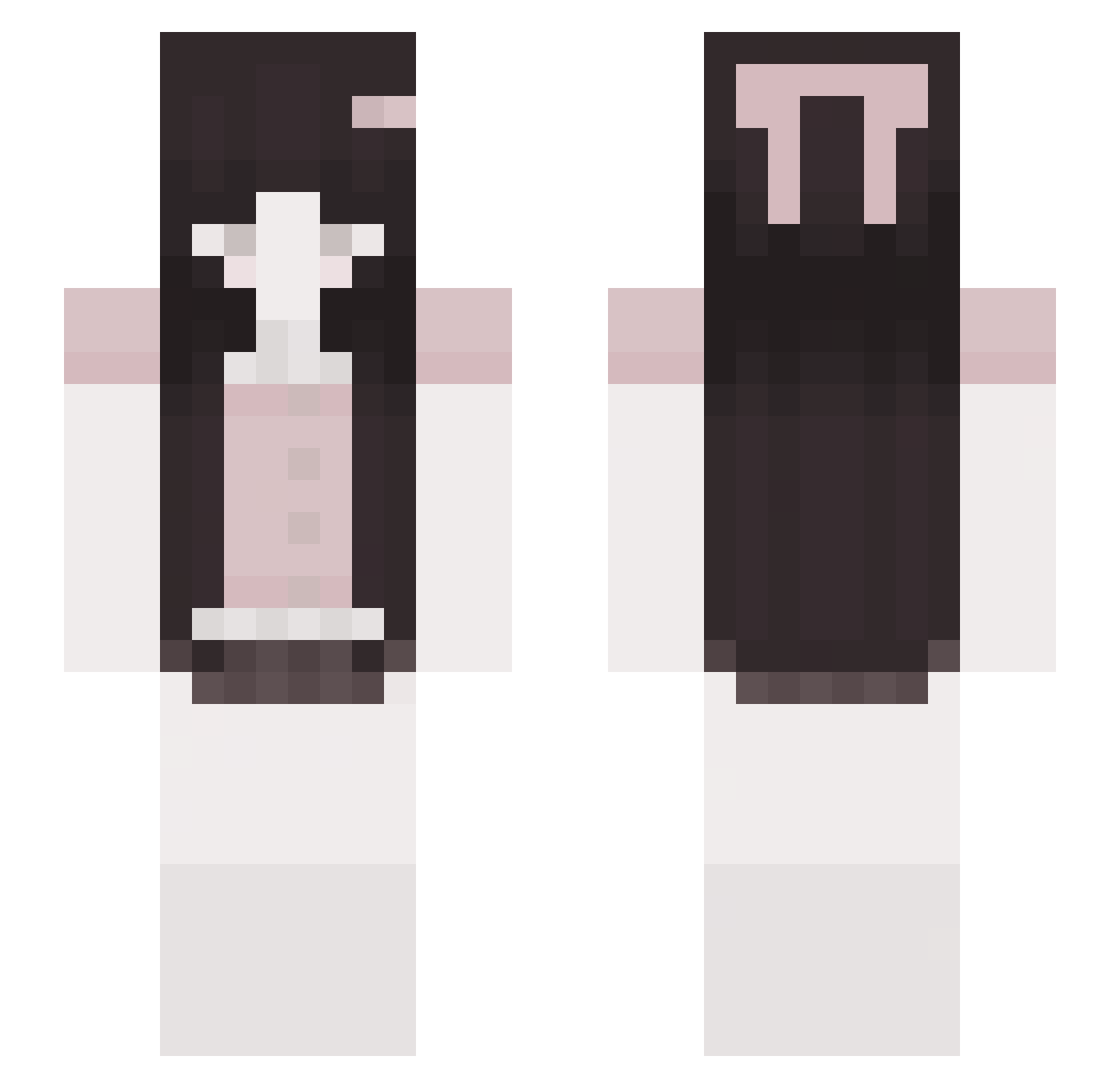 naivezee Minecraft skin, front and back view