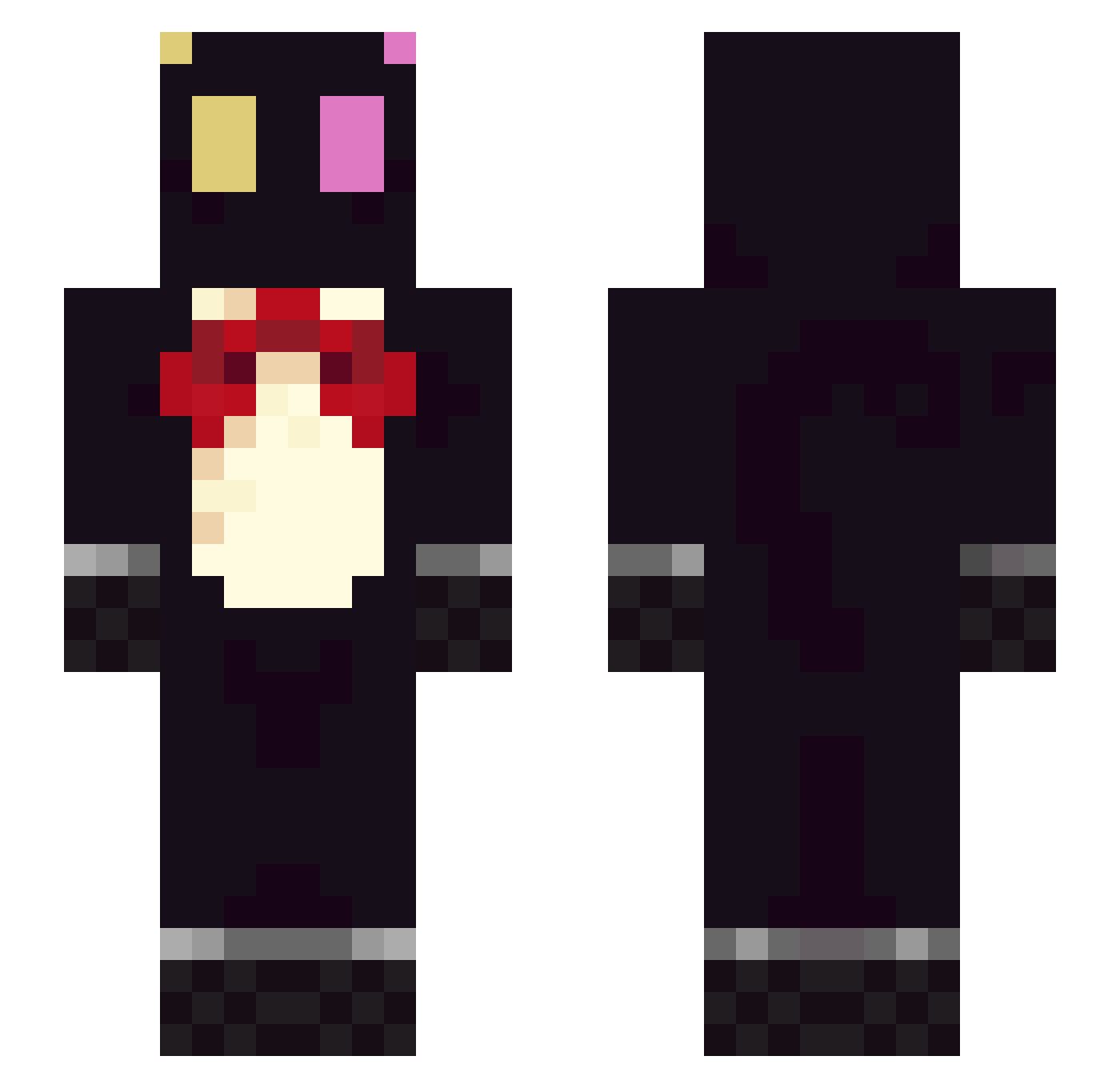 GoblinGobs Minecraft skin, front and back view