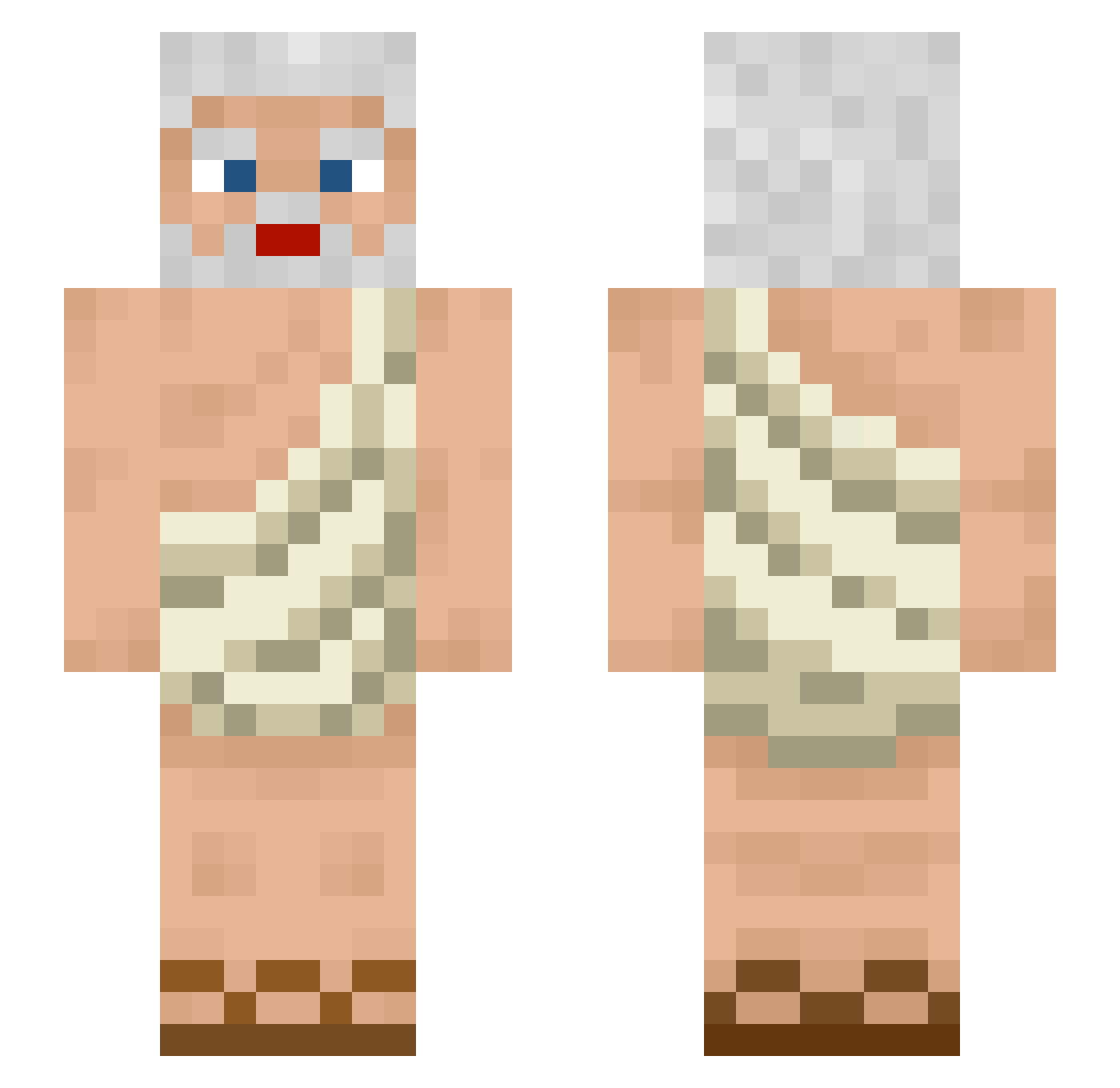 Sventhar Minecraft skin, front and back view