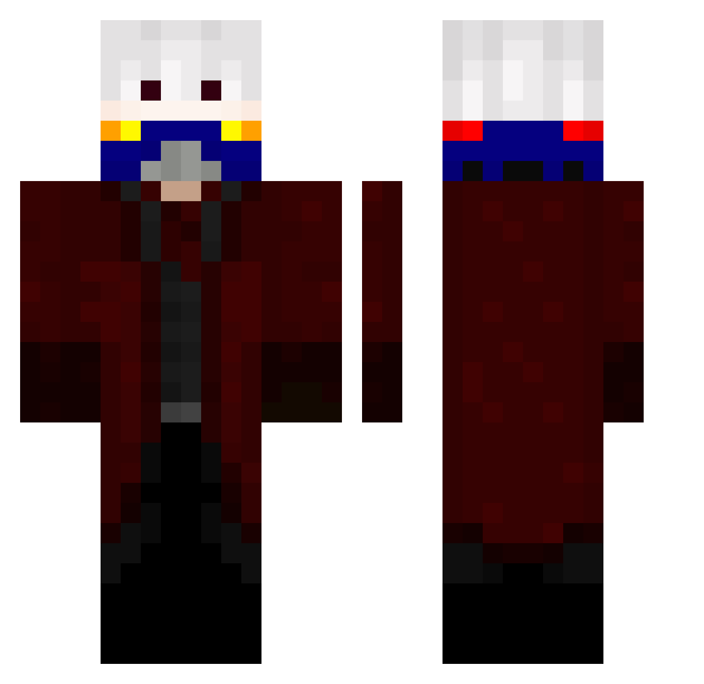 KuchenIstCool Minecraft skin, front and back view