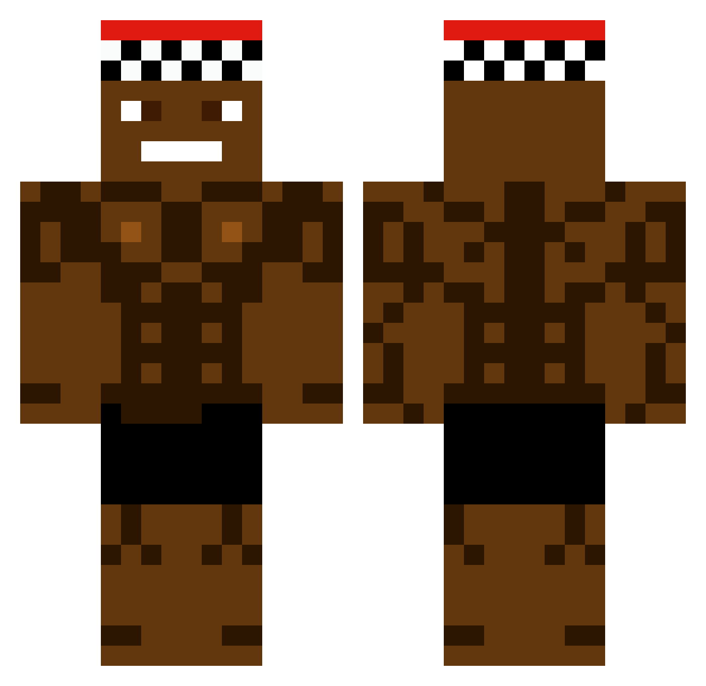 AfroGoingOffRoad Minecraft skin, front and back view