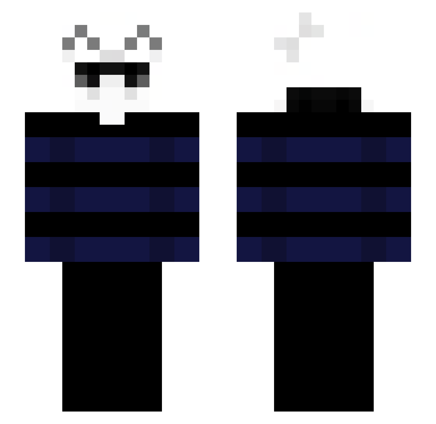 BRTroll Minecraft skin, front and back view