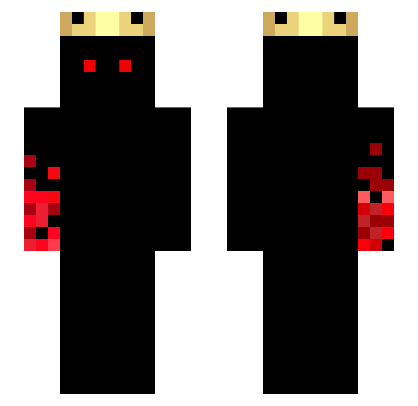 Pr0toTech Minecraft skin, front and back view