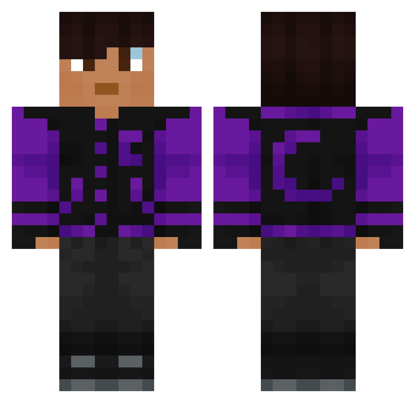 Possible_Dummy Minecraft skin, front and back view