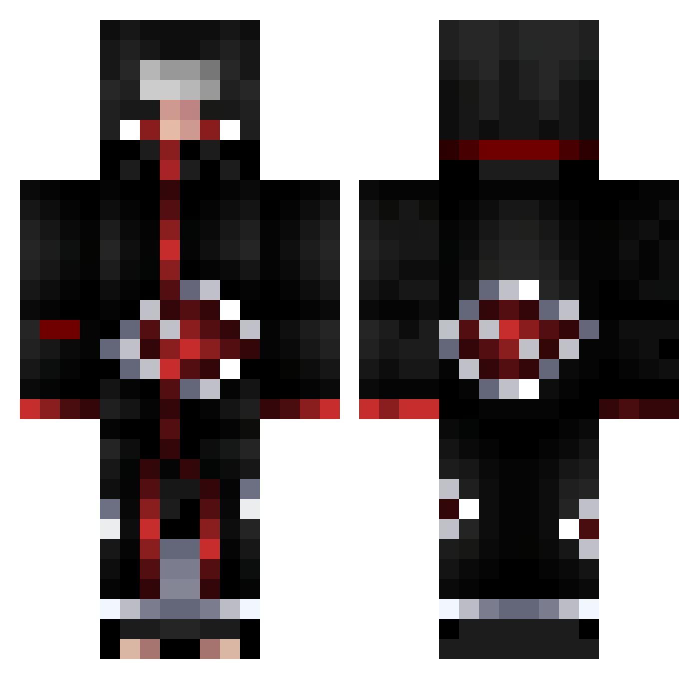 bigweenis Minecraft skin, front and back view