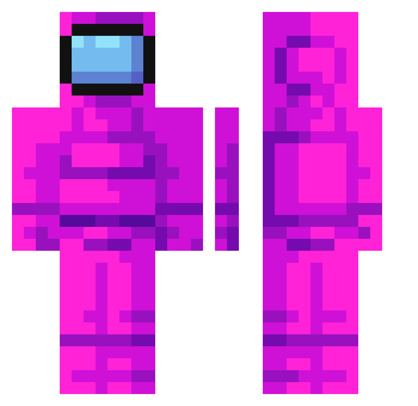 dowlq Minecraft skin, front and back view