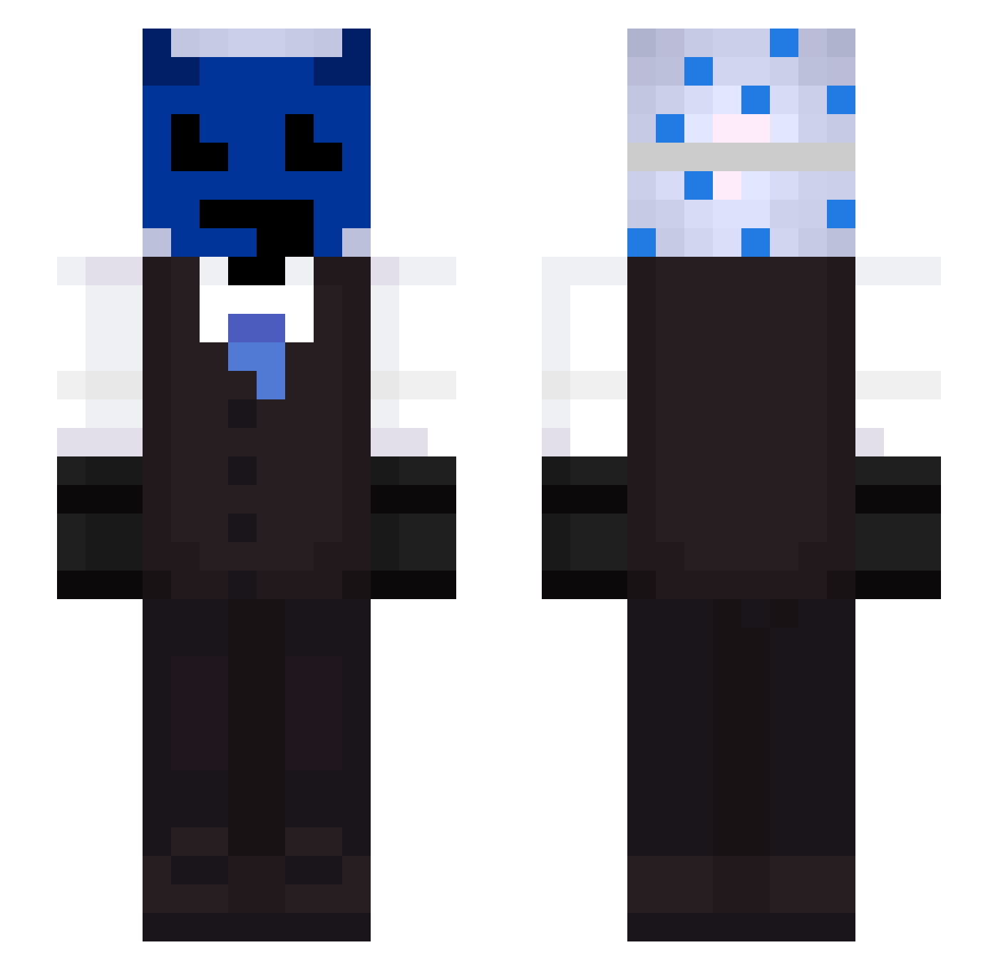 ant1p14 Minecraft skin, front and back view