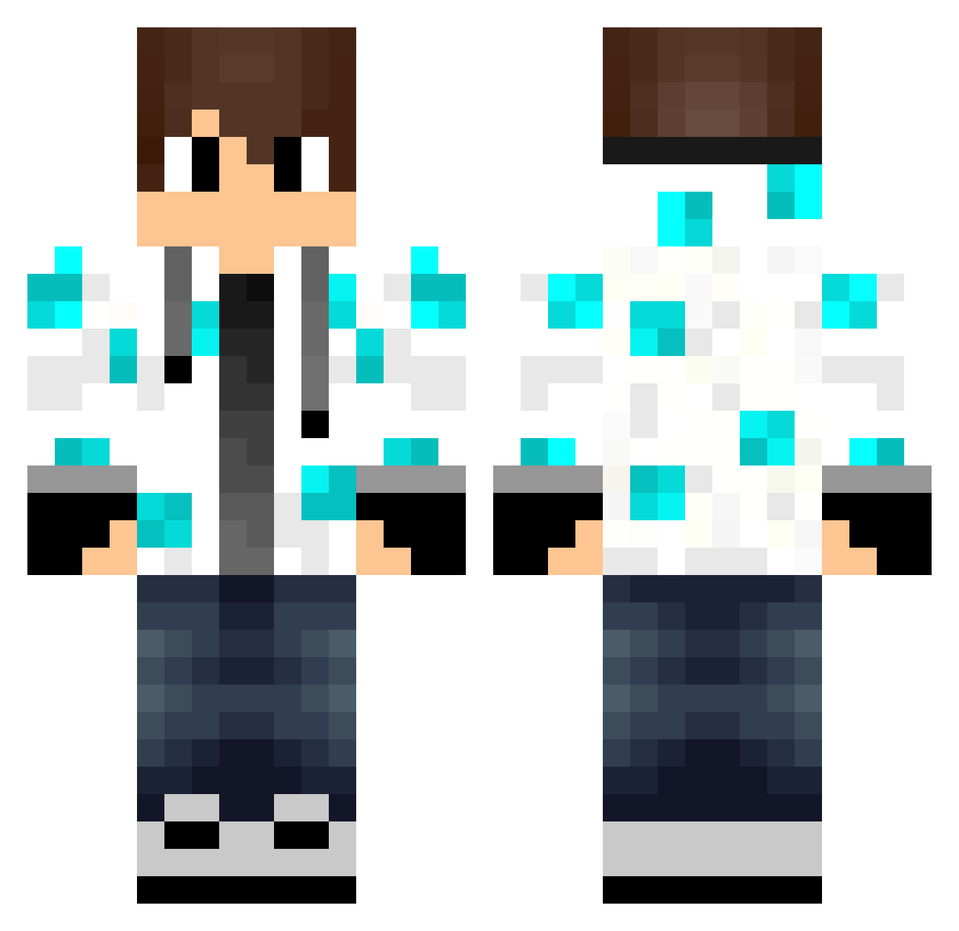 SamuraiBubble Minecraft skin, front and back view