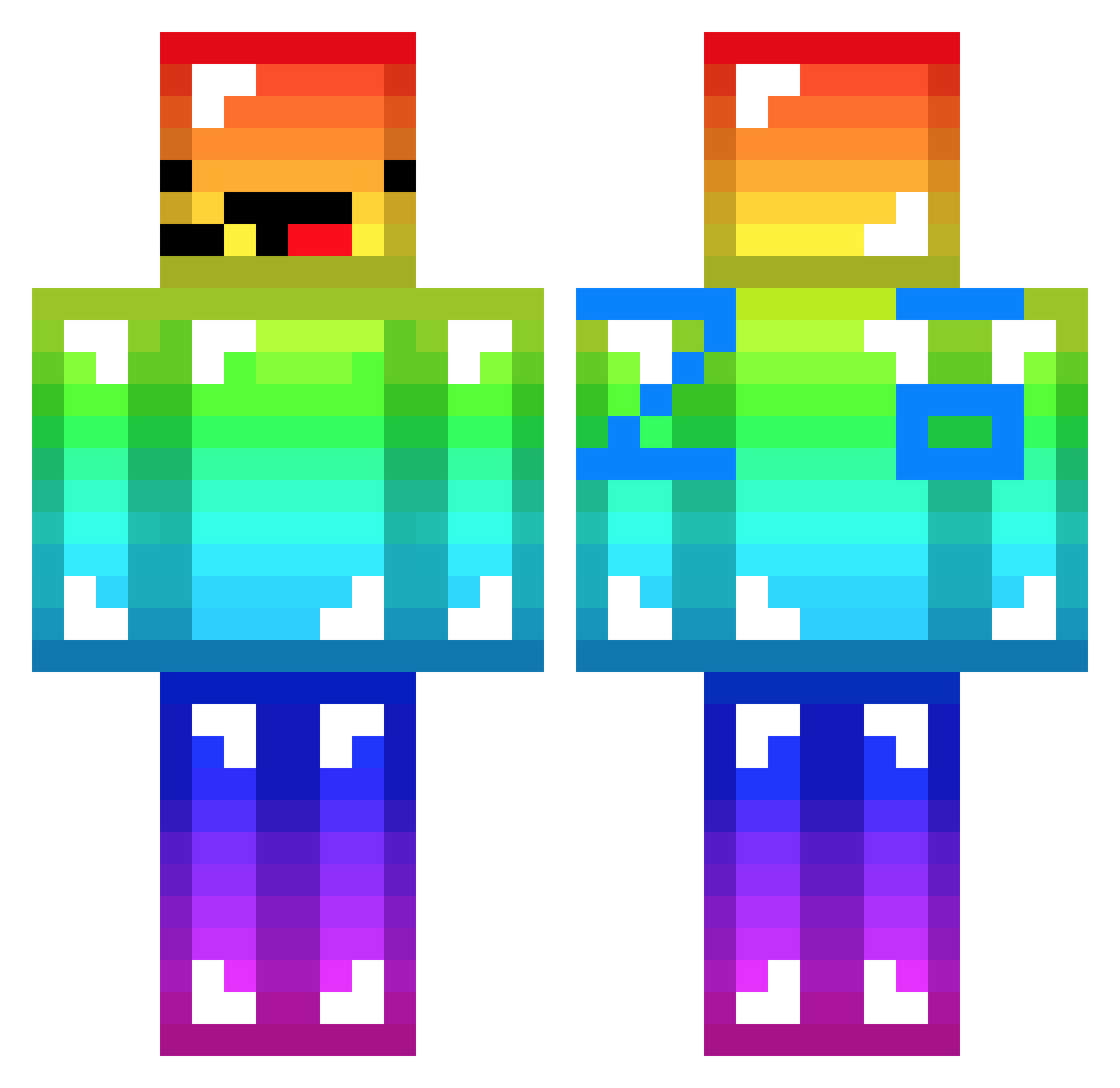 Toastmasters Minecraft skin, front and back view
